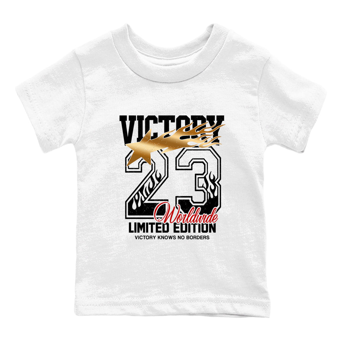 Sneaker match tees – Sneaker Tees To Match Air Jordan 12 Taxi Shoes – Victory Knows No Borders Kids T-Shirt White 2