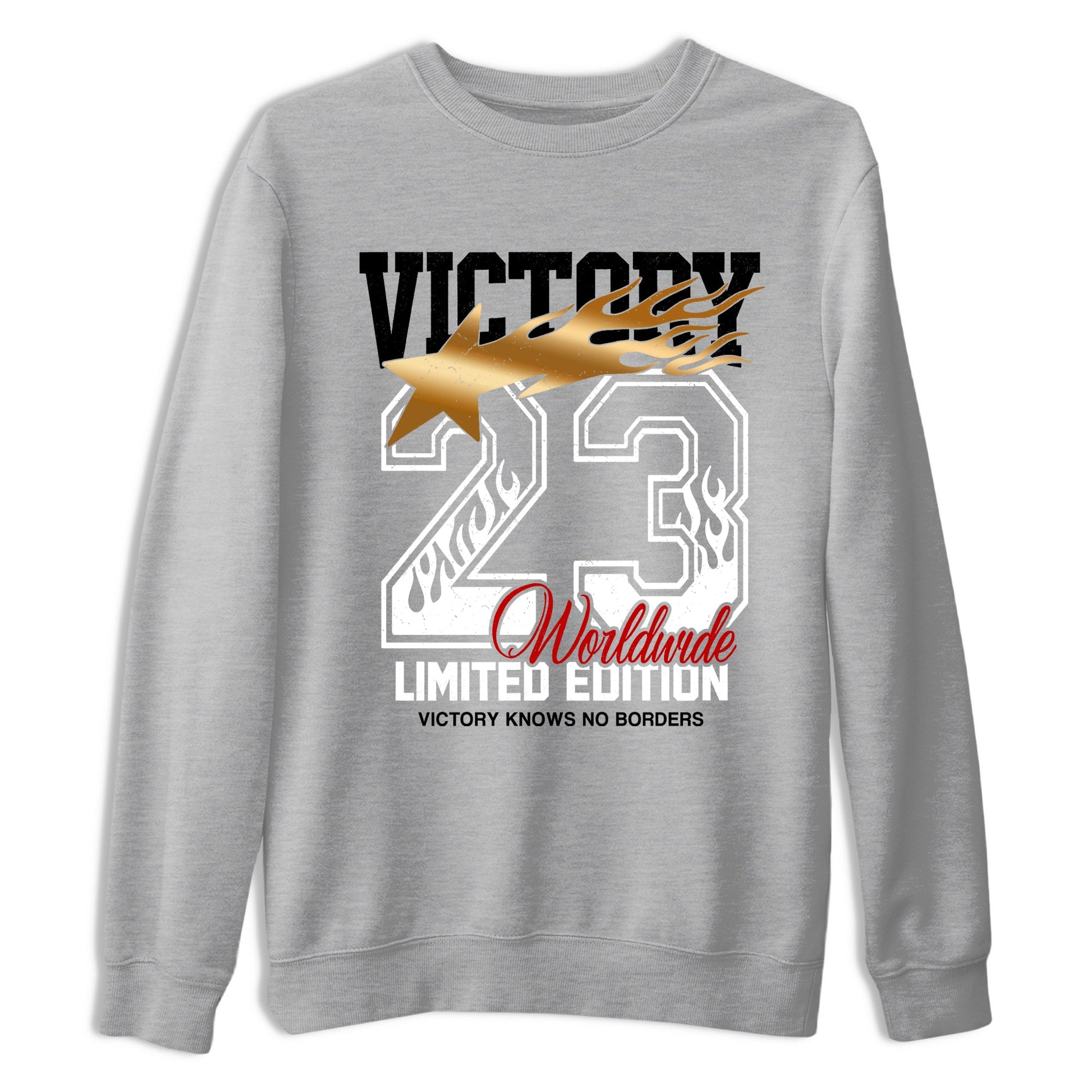 Sneaker match tees – Sneaker Tees To Match Air Jordan 12 Taxi Shoes – Victory Knows No Borders Tee Heather Grey 2