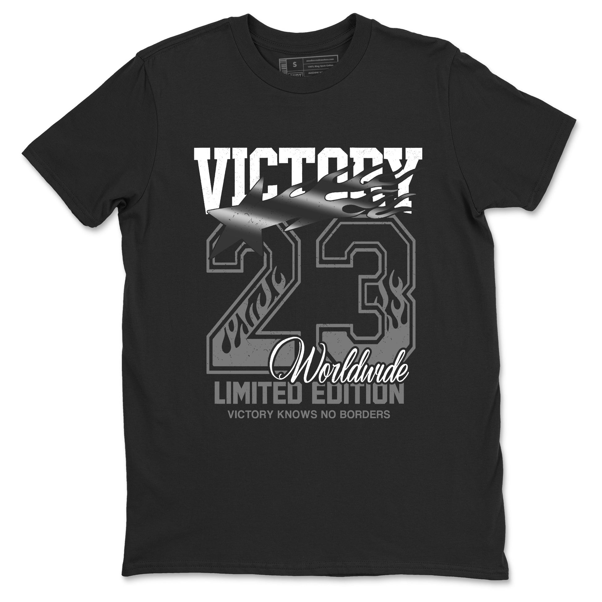 Sneaker match tees – Sneaker Tees To Match Air Jordan 4 Black Cat Shoes – Victory Knows No Borders Tee Black 2