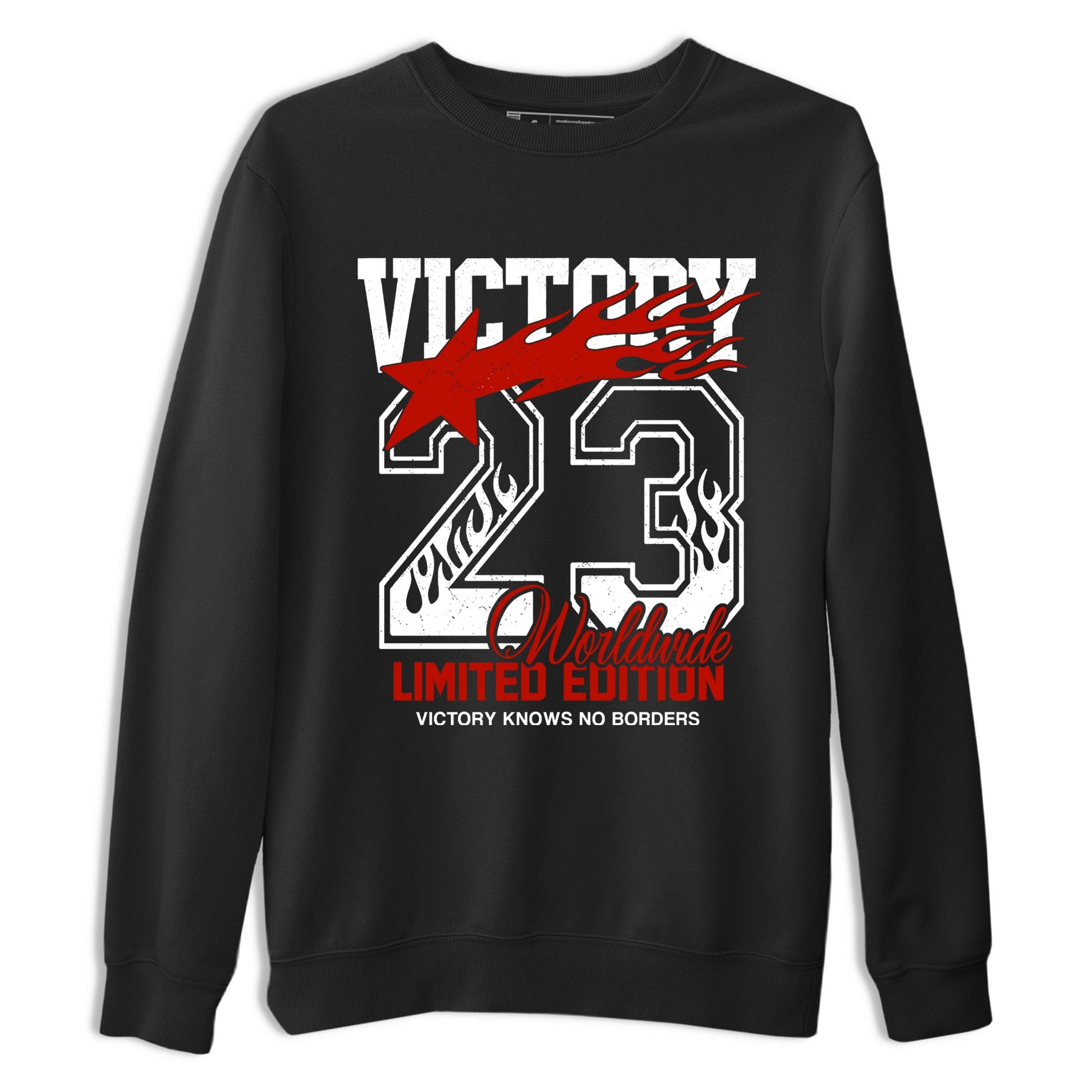 Sneaker match tees – Sneaker Tees To Match Air Jordan 5 Fire Red Shoes – Victory Knows No Borders Tee Black 2