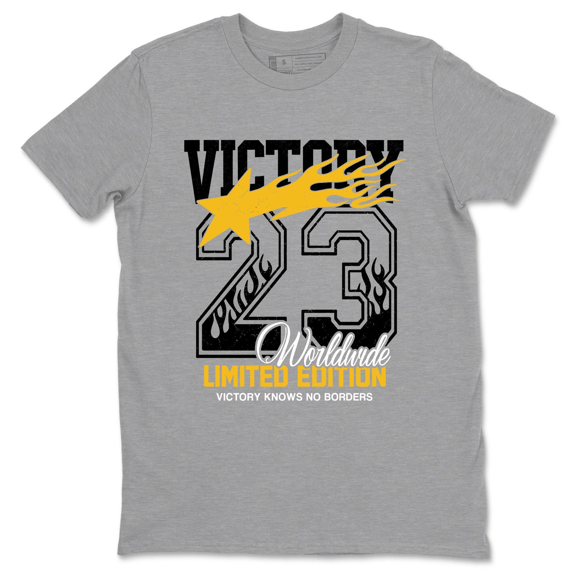 Sneaker match tees – Sneaker Tees To Match Air Jordan 5 Tokyo Shoes – Victory Knows No Borders Tee Heather Grey 2