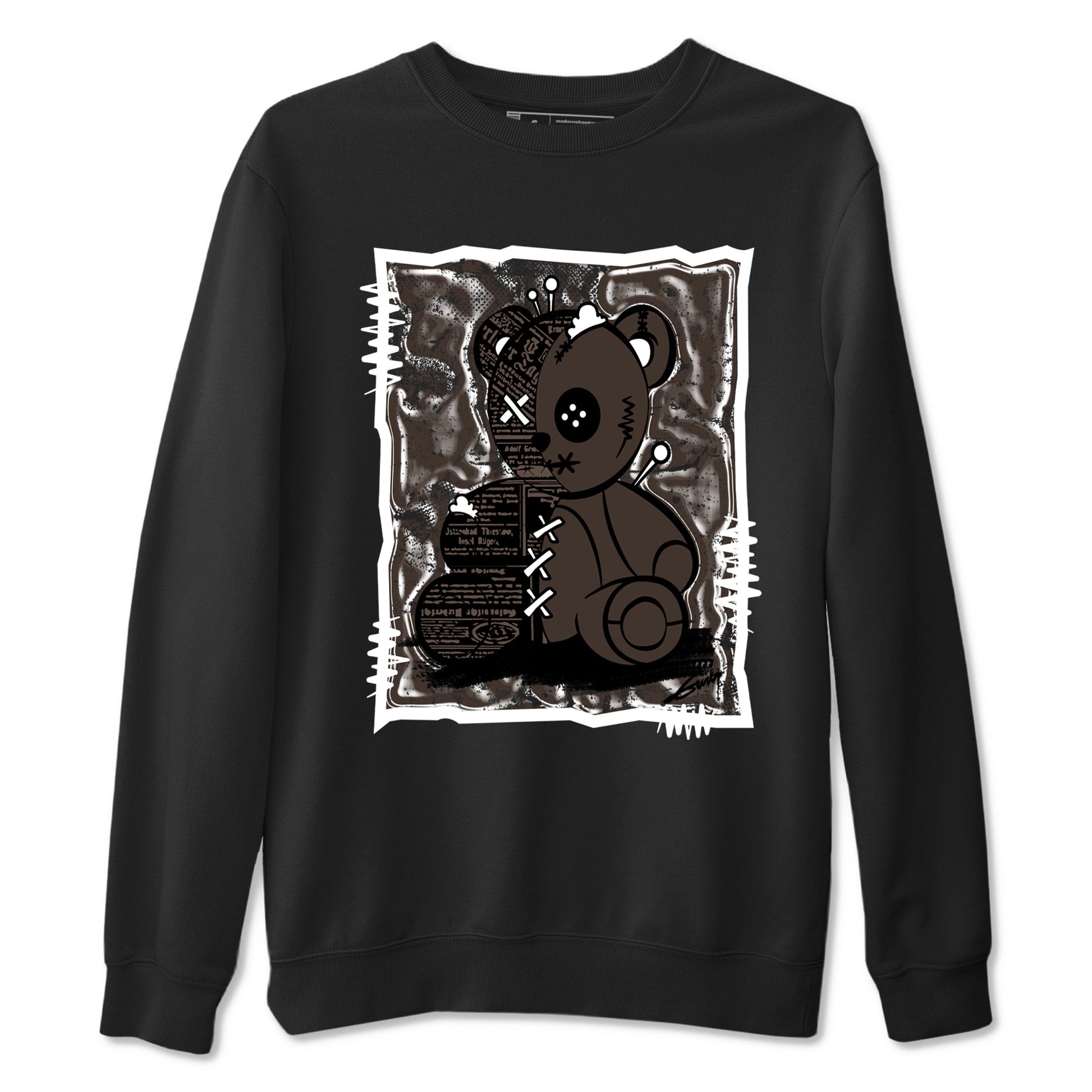 1s Travis Scott Velvet Brown shirts to match jordans Vintage Bear best t shirts to wear with jordans Travis Scott x Air Jordan 1 Low OG Velvet Brown match shoes to clothes SNRT Sneaker Tees unisex cotton Black 2 shirts