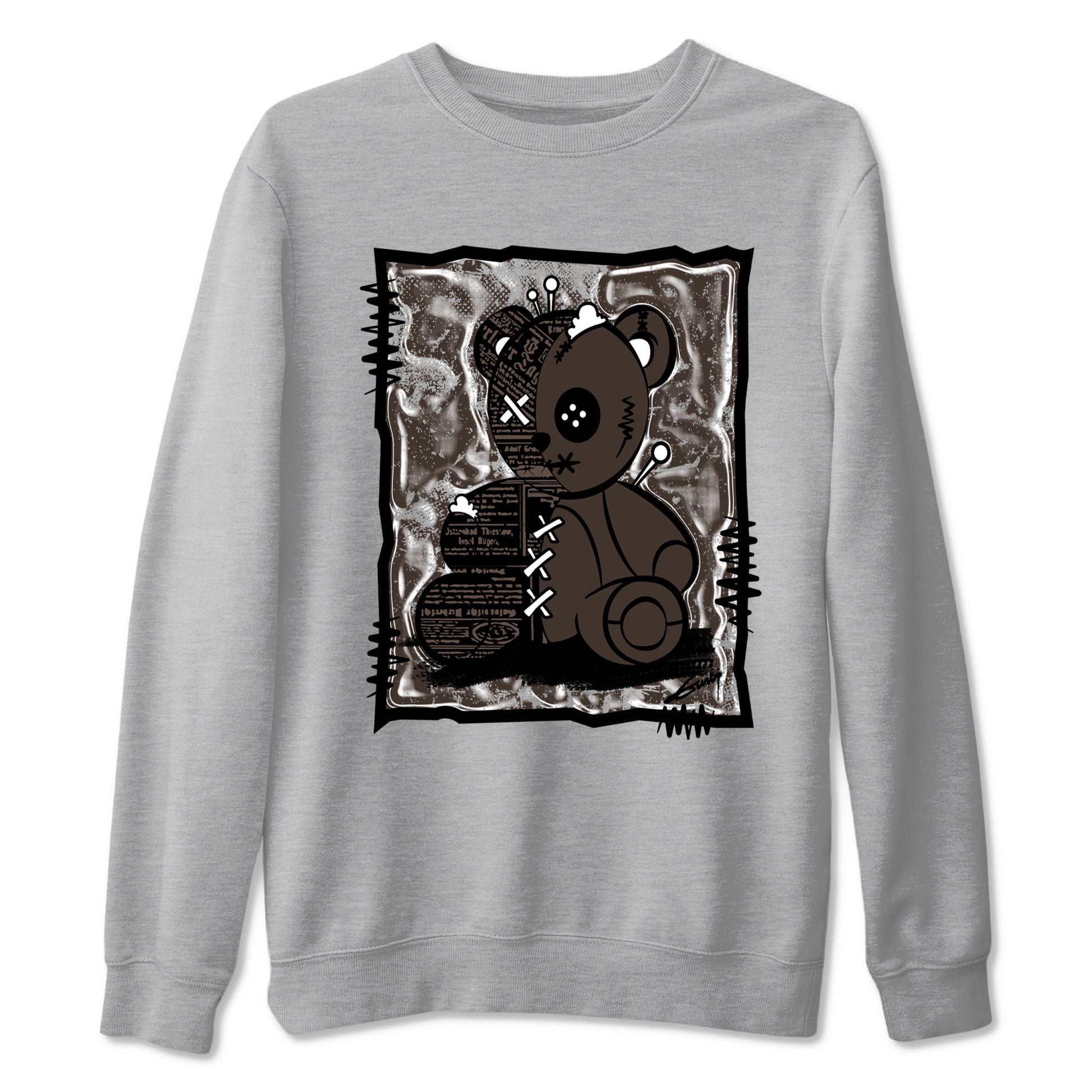 1s Travis Scott Velvet Brown shirts to match jordans Vintage Bear best t shirts to wear with jordans Travis Scott x Air Jordan 1 Low OG Velvet Brown match shoes to clothes SNRT Sneaker Tees unisex cotton Heather Grey 2 shirts