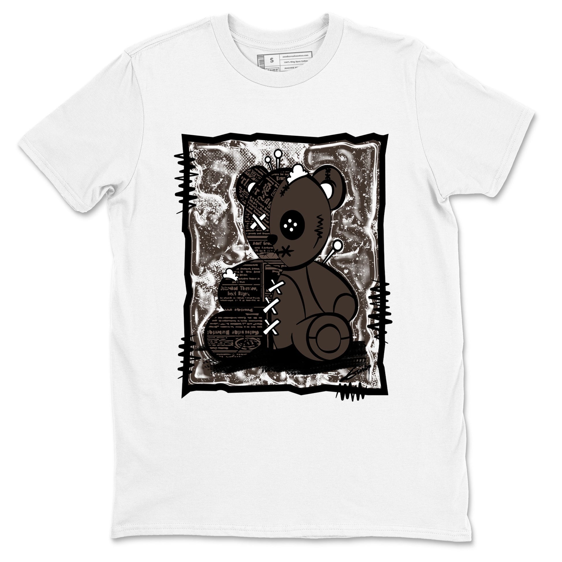 1s Travis Scott Velvet Brown shirts to match jordans Vintage Bear best t shirts to wear with jordans Travis Scott x Air Jordan 1 Low OG Velvet Brown match shoes to clothes SNRT Sneaker Tees unisex cotton White 2 shirts