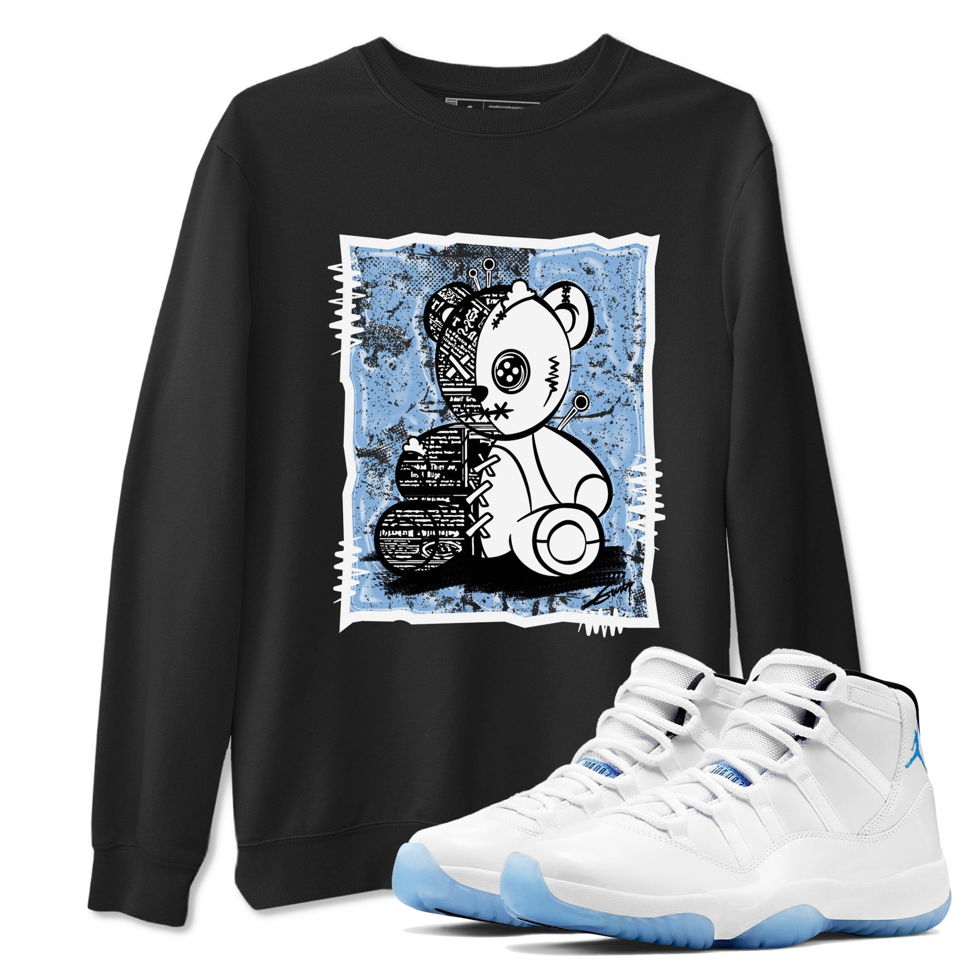 11 Columbia shirts to match jordans Vintage Bear sneaker match tees 11s Retro Legend Blue Columbia SNRT Sneaker Release Tees unisex cotton Black 1 crew neck shirts