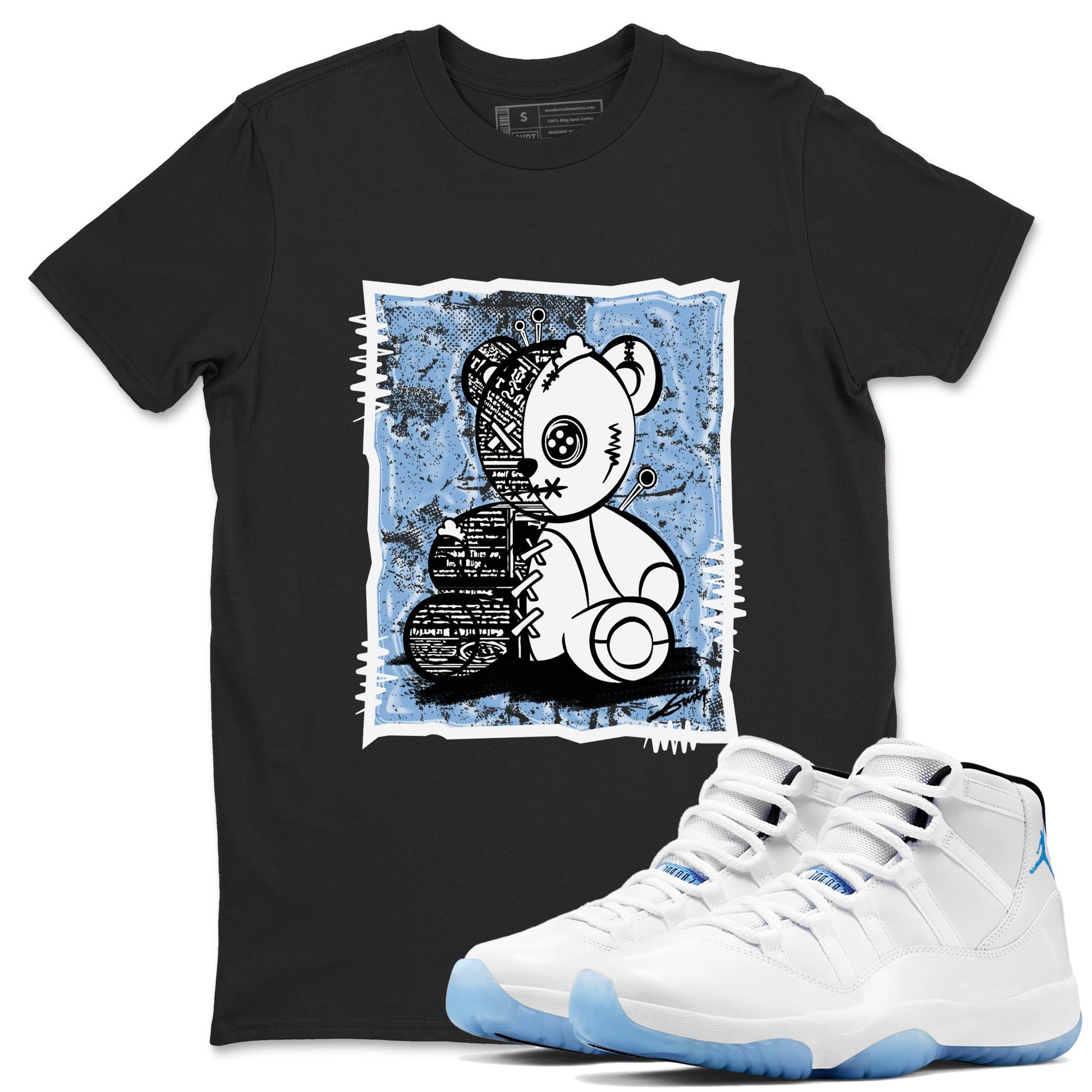 11 Columbia shirts to match jordans Vintage Bear sneaker match tees 11s Retro Legend Blue Columbia SNRT Sneaker Release Tees unisex cotton Black 1 crew neck shirts