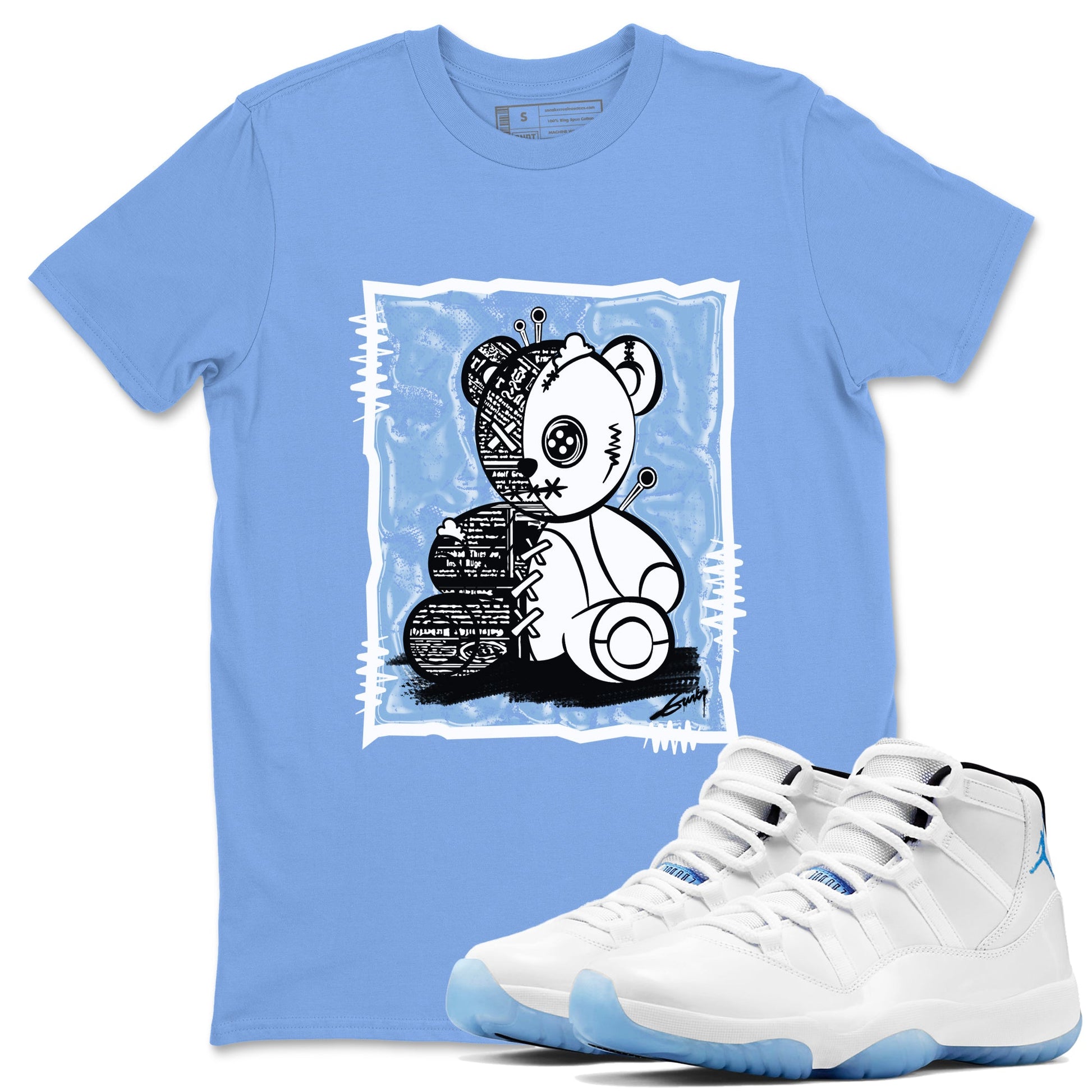 11 Columbia shirts to match jordans Vintage Bear sneaker match tees 11s Retro Legend Blue Columbia SNRT Sneaker Release Tees unisex cotton Carolina Blue 1 crew neck shirts