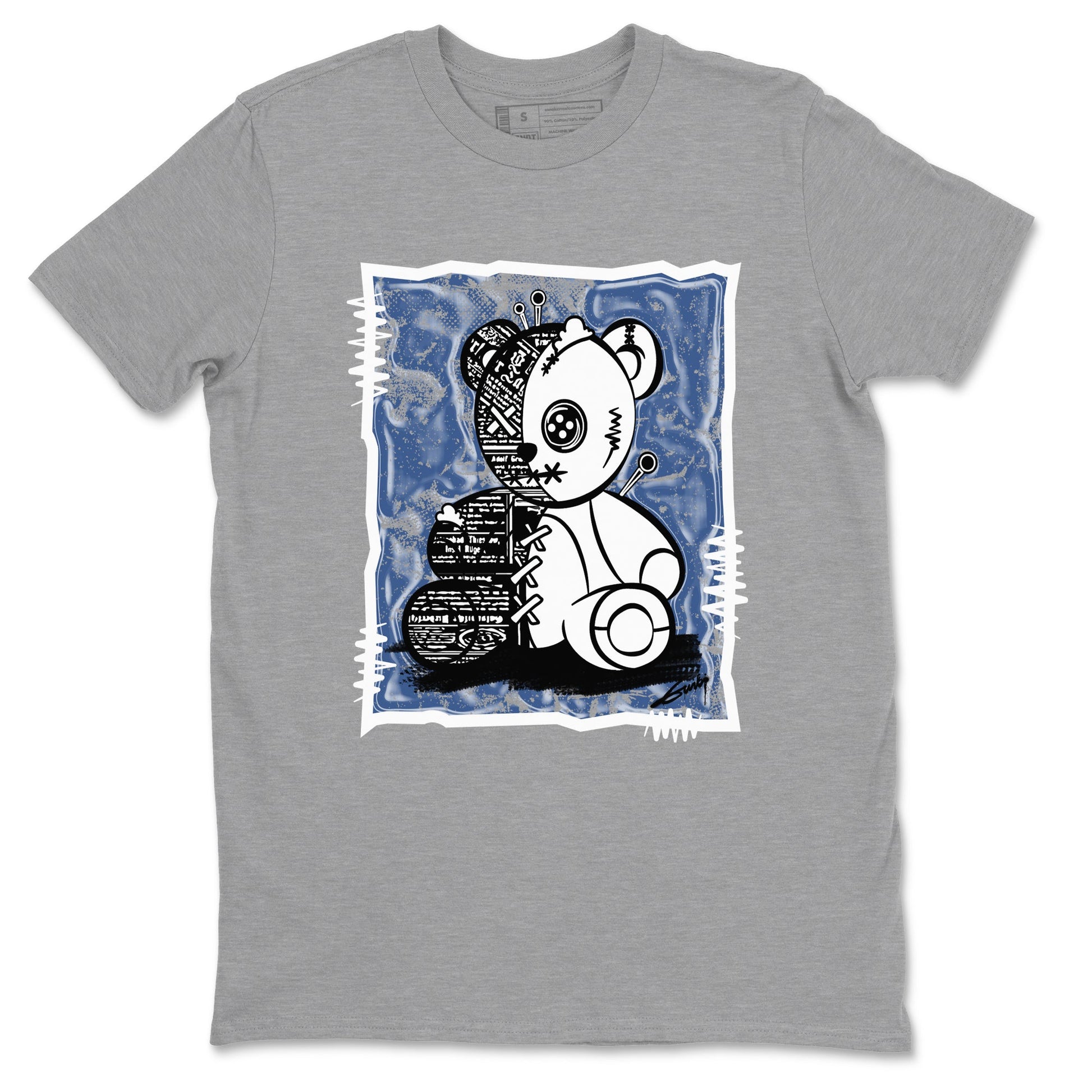 11s Diffused Blue shirts to match jordans Vintage Bear sneaker match tees Air Jordan 11 Diffused Blue SNRT Sneaker Release Tees unisex cotton Heather Grey 2 crew neck shirts