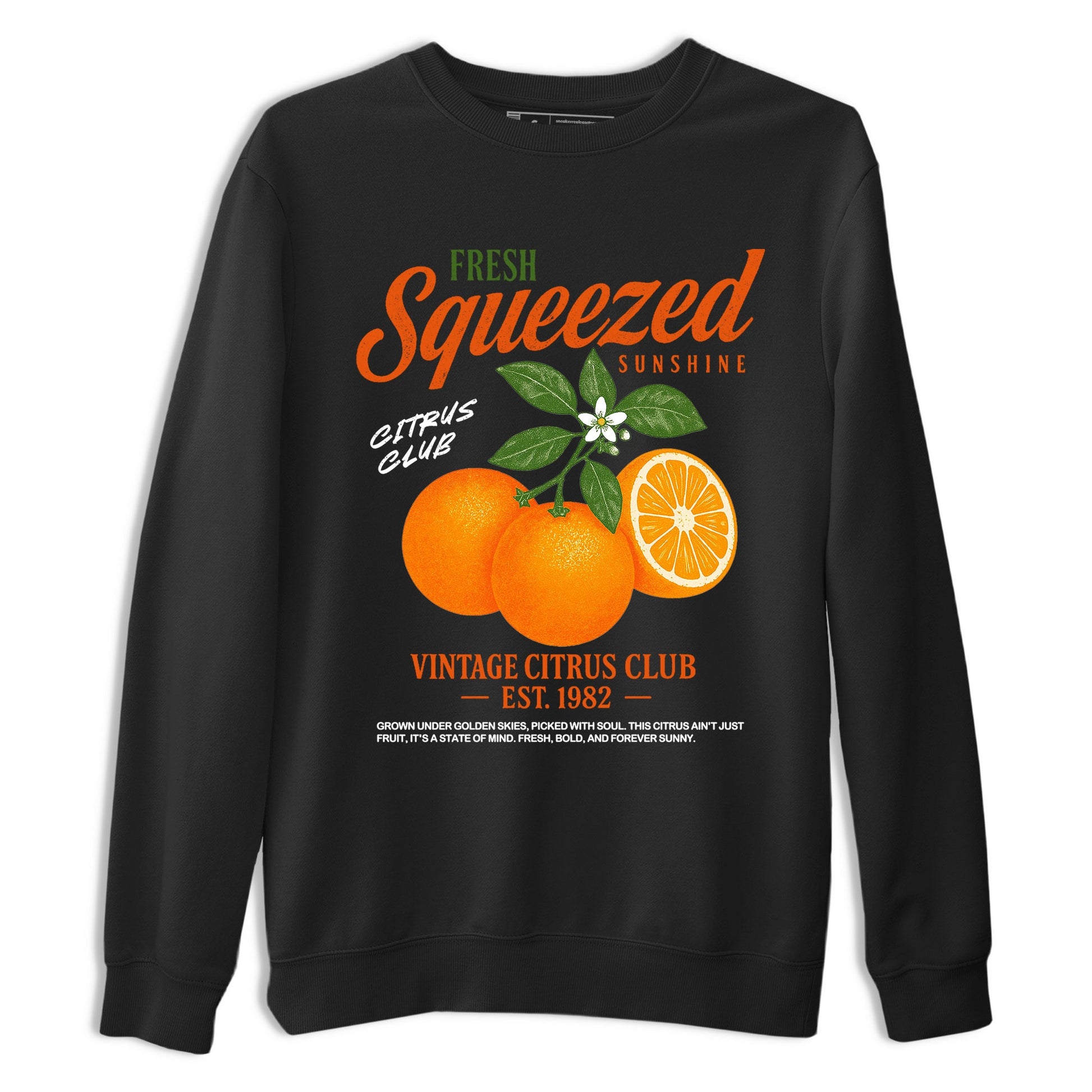 Sneaker match tees – Streetwear Graphic Tees Air Jordan 1 Shattered Backboard Sneakers – Vintage Citrus Club Graphic Tee Black 2