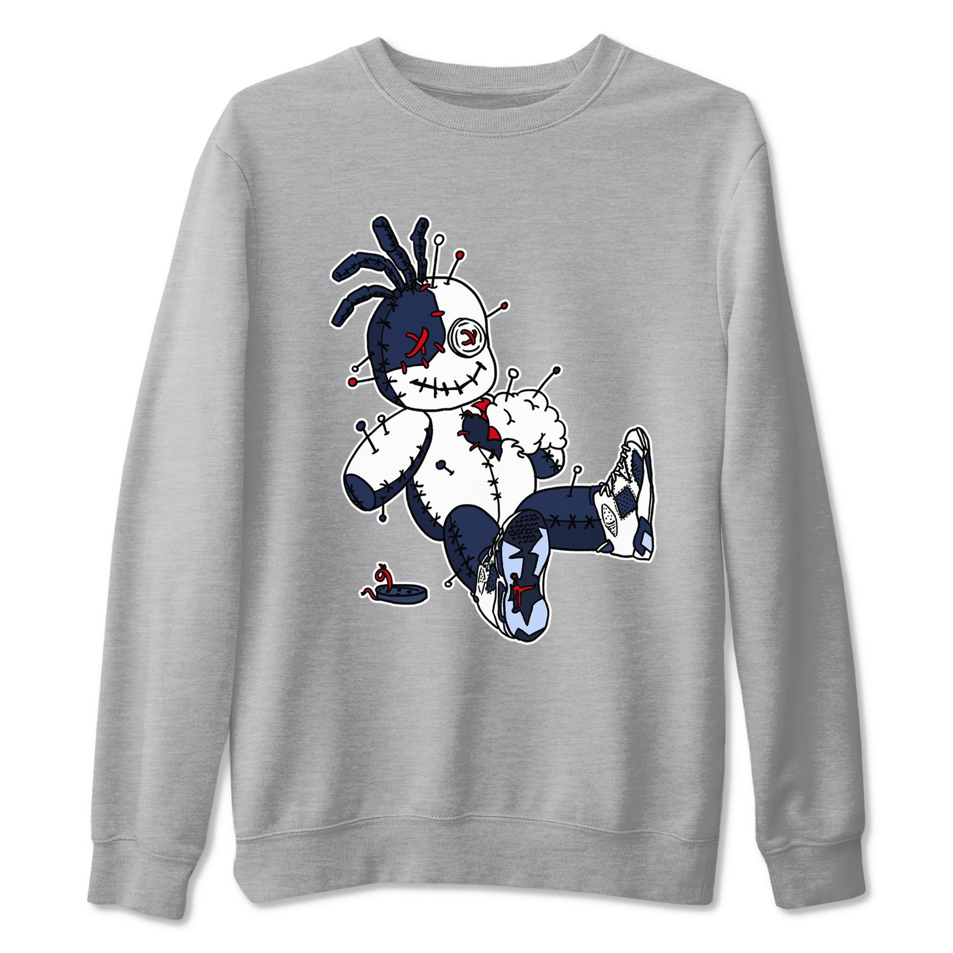 6s Olympic shirts to match jordans Voodoo Doll unique Halloween sneaker tee Air Jordan 6 Olympic SNRT Sneaker Tees streetwear brand Heather Grey 2 unisex cotton tee