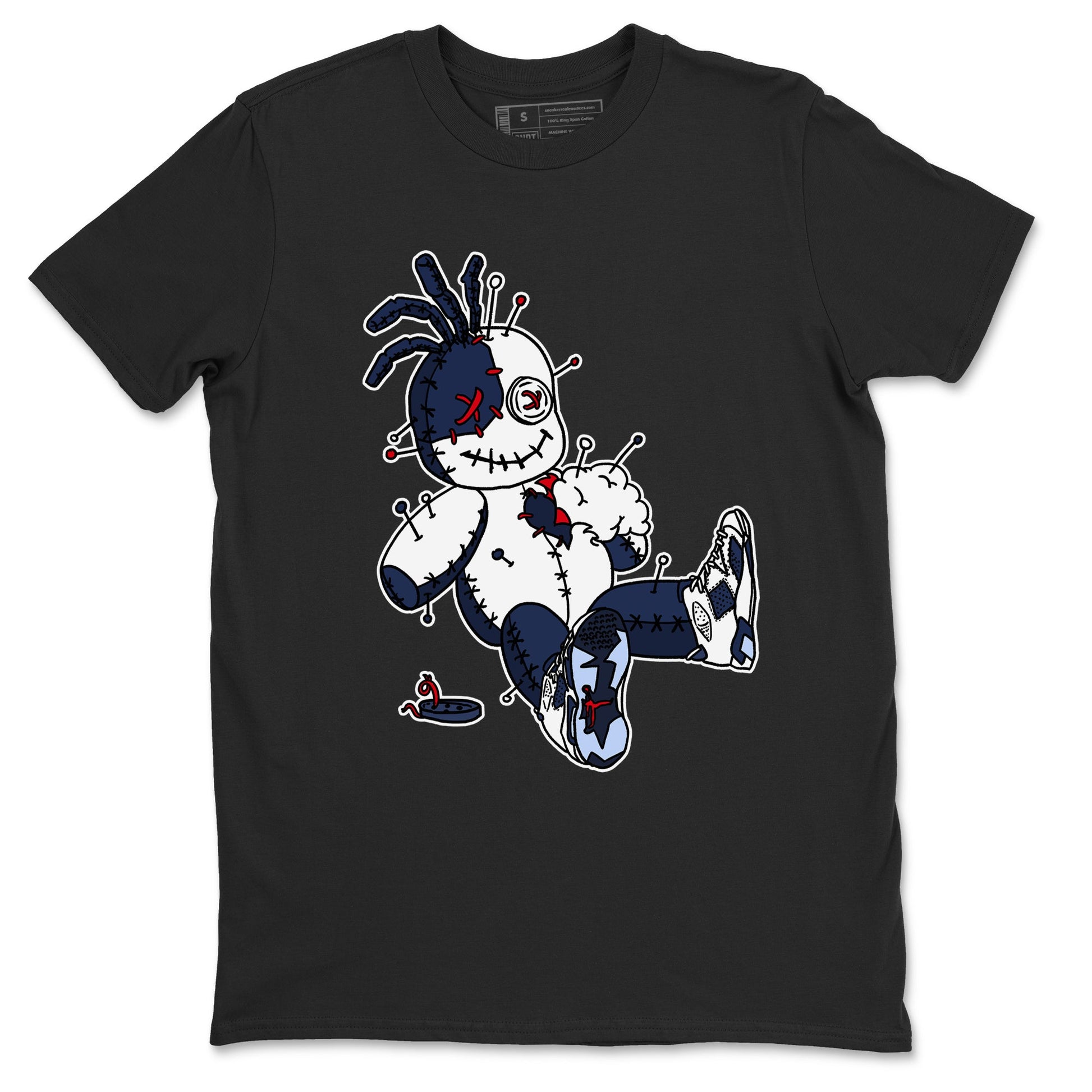 6s Olympic shirts to match jordans Voodoo Doll unique Halloween sneaker tee Air Jordan 6 Olympic SNRT Sneaker Tees streetwear brand Black 2 unisex cotton tee