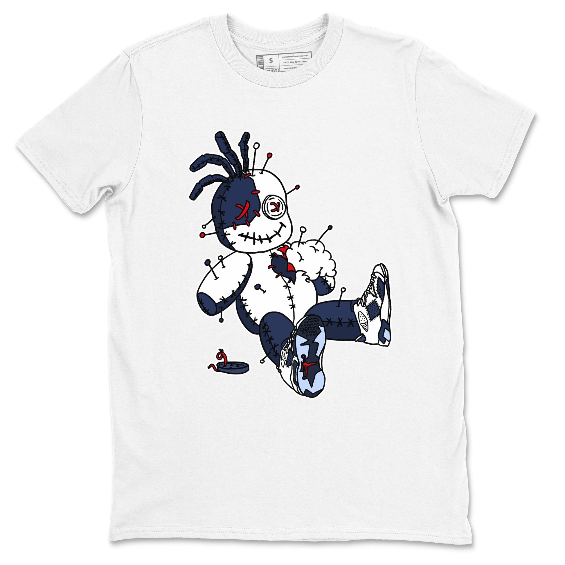 6s Olympic shirts to match jordans Voodoo Doll unique Halloween sneaker tee Air Jordan 6 Olympic SNRT Sneaker Tees streetwear brand White 2 unisex cotton tee