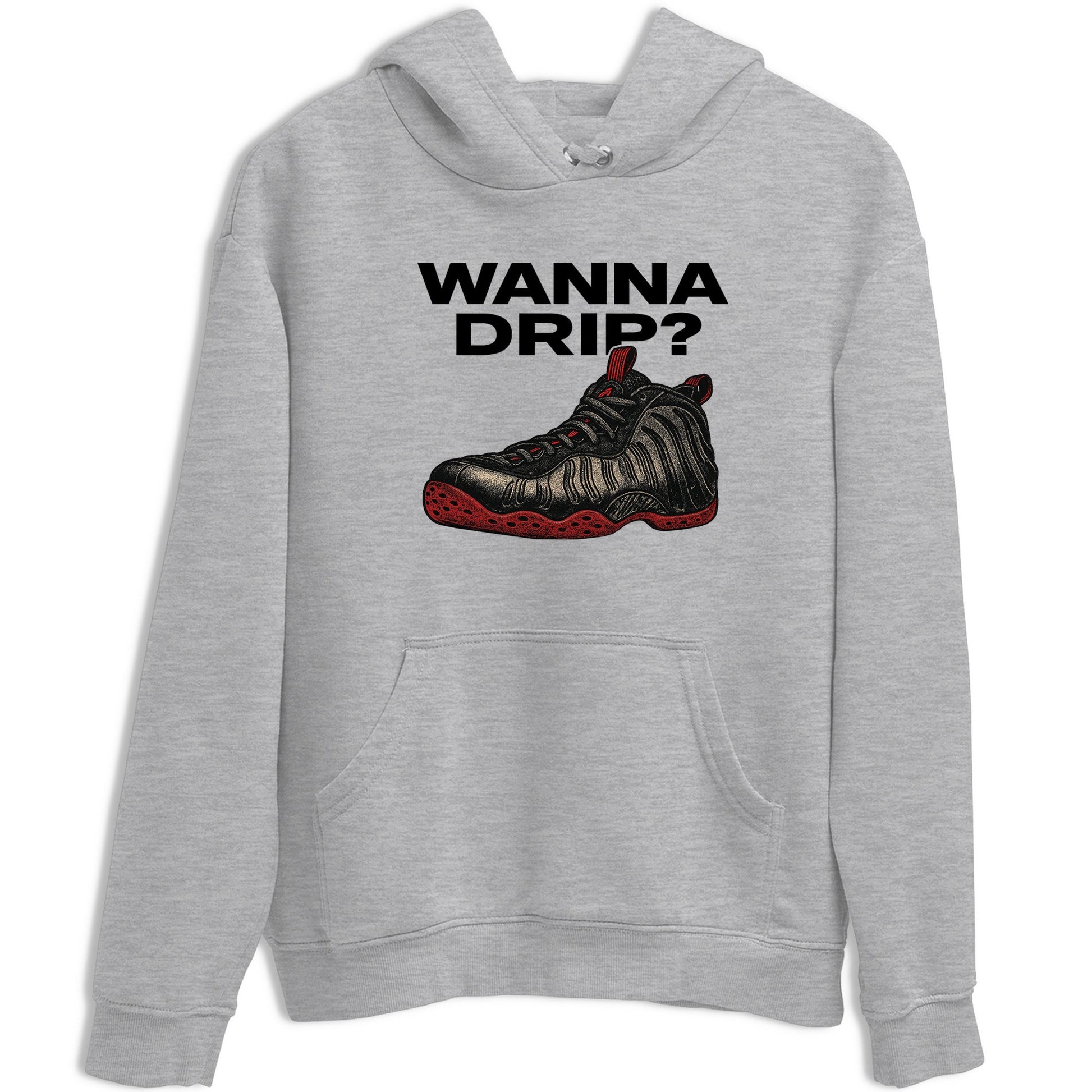 Sneaker match tees – Sneaker Tees To Match Air Foamposite Cough Drop Shoes – Wanna Drip Tee Heather Grey 2