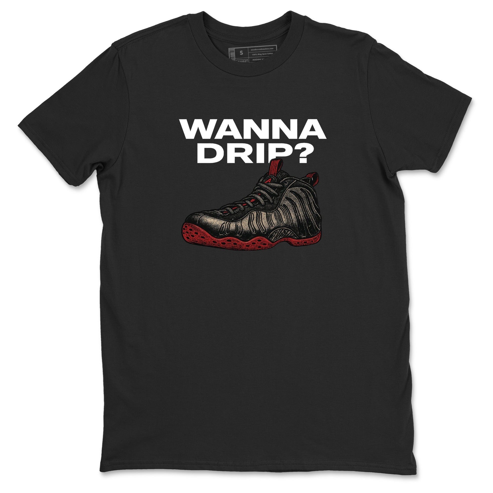 Sneaker match tees – Sneaker Tees To Match Air Foamposite Cough Drop Shoes – Wanna Drip Tee Black 2