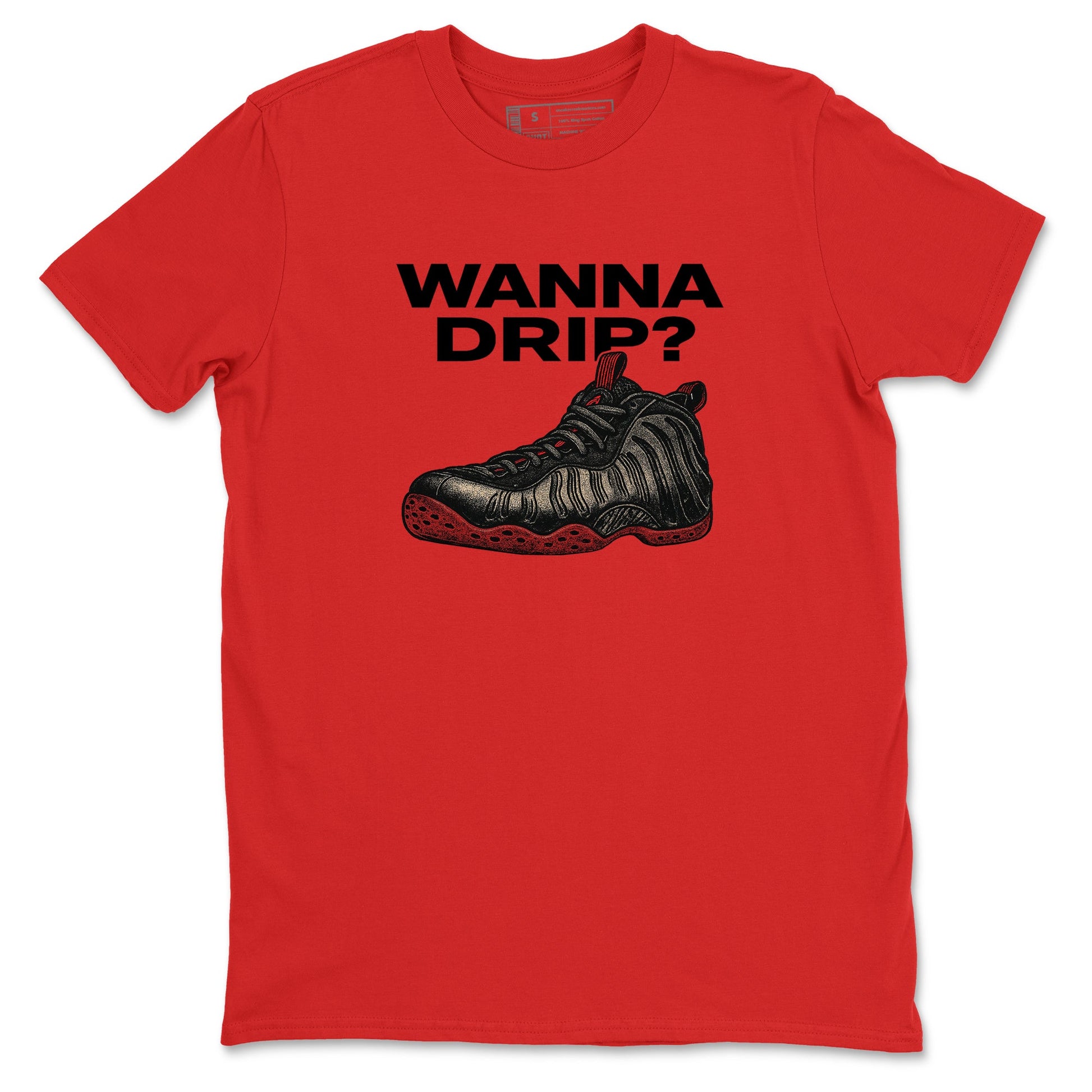 Sneaker match tees – Sneaker Tees To Match Air Foamposite Cough Drop Shoes – Wanna Drip Tee Red 2