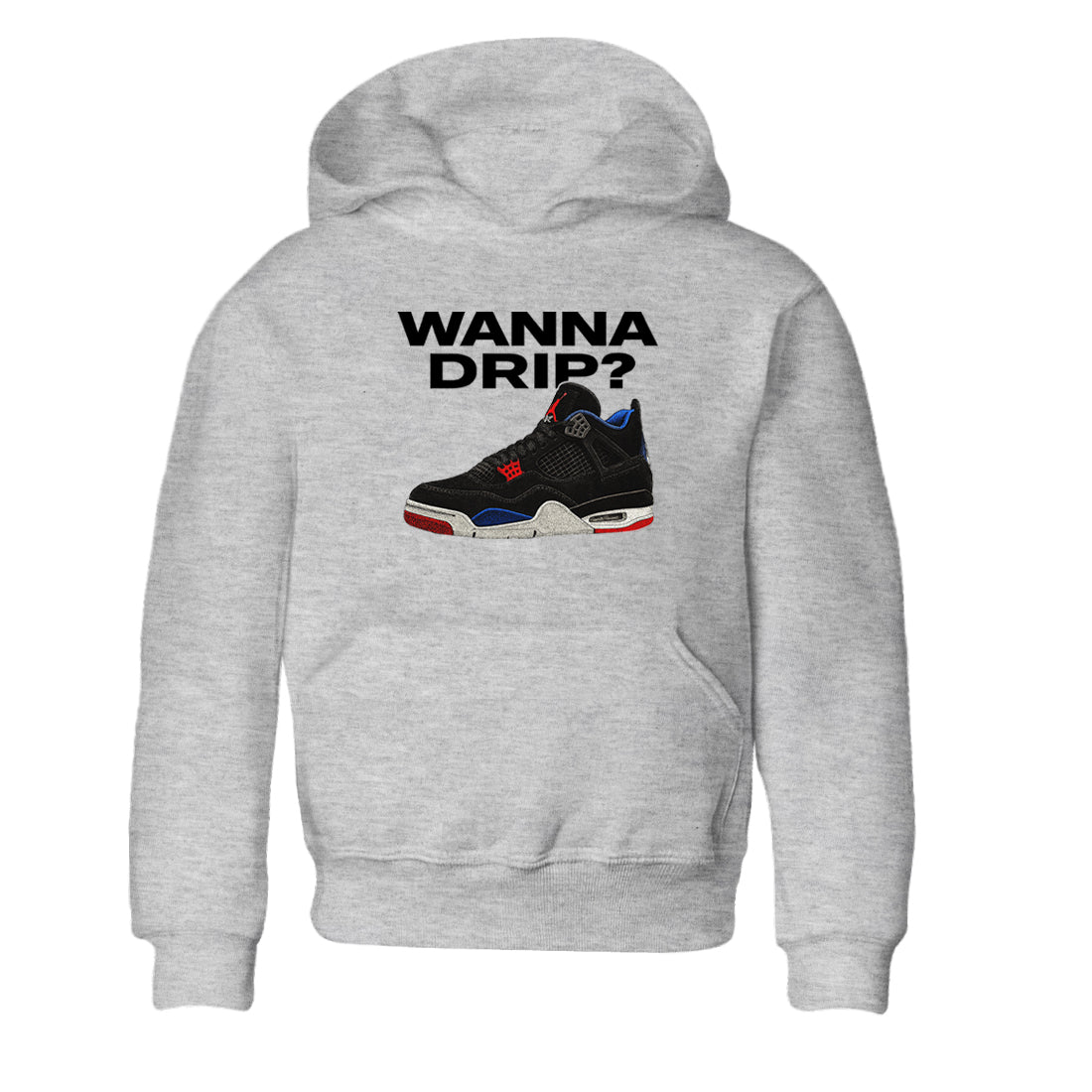 Sneaker match tees – Sneaker Tees To Match Jordan 4 Retro Rare Air Shoes – Wanna Drip Kids T-Shirt Heather Grey 2