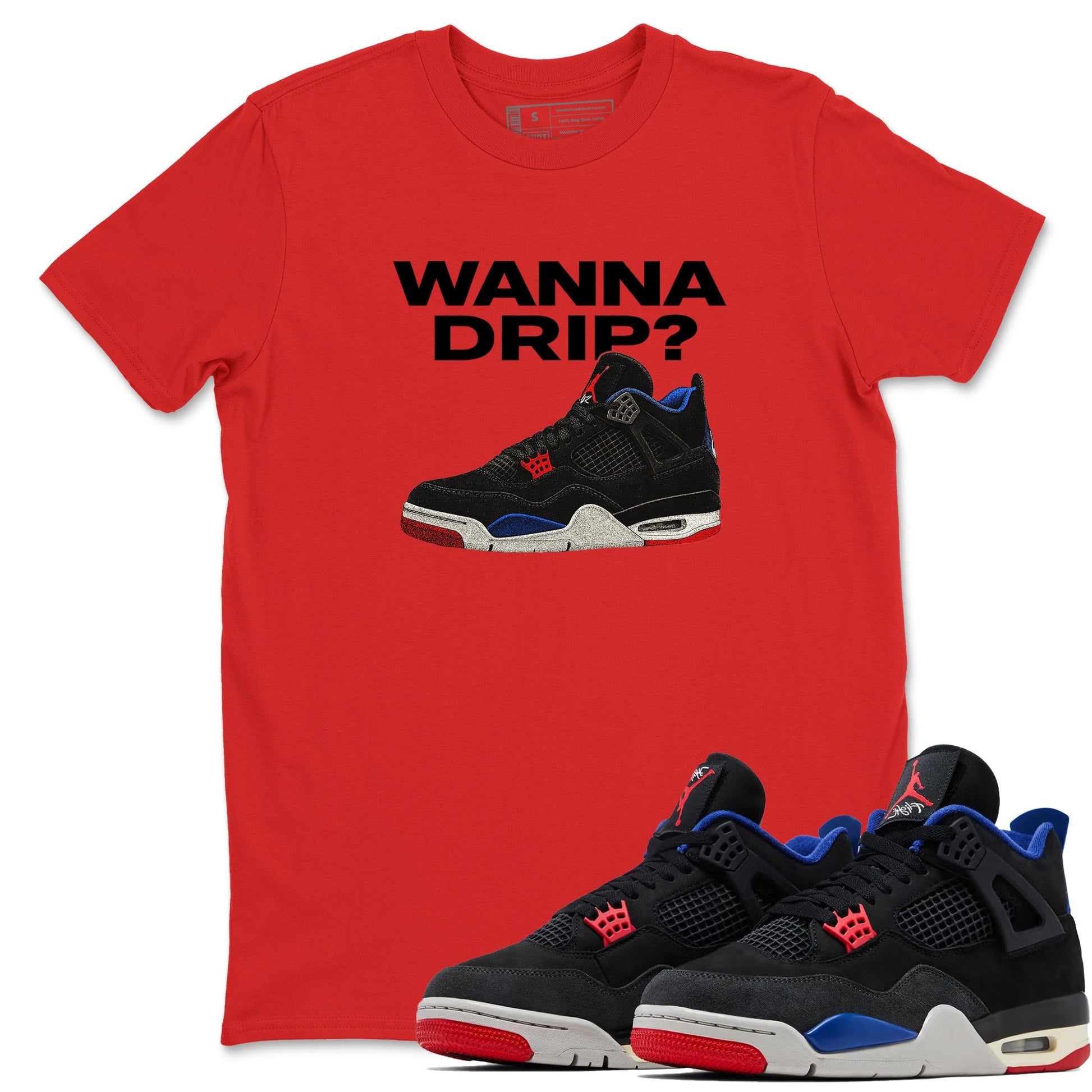 Sneaker match tees – Sneaker Tees To Match Jordan 4 Retro Rare Air Shoes – Wanna Drip Tee Red 1