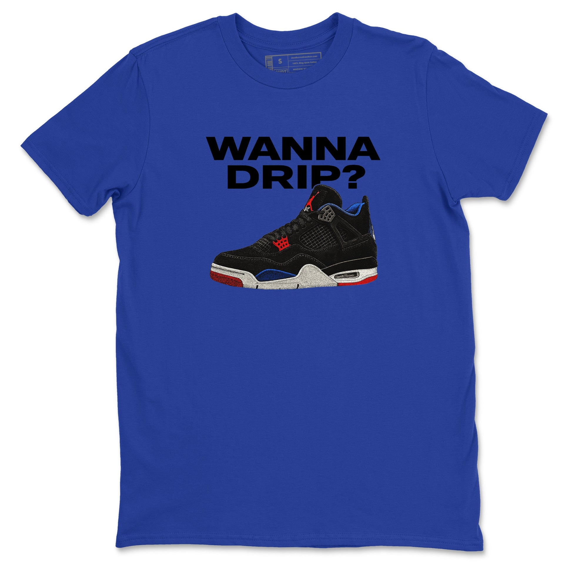 Sneaker match tees – Sneaker Tees To Match Jordan 4 Retro Rare Air Shoes – Wanna Drip Tee Royal Blue 2