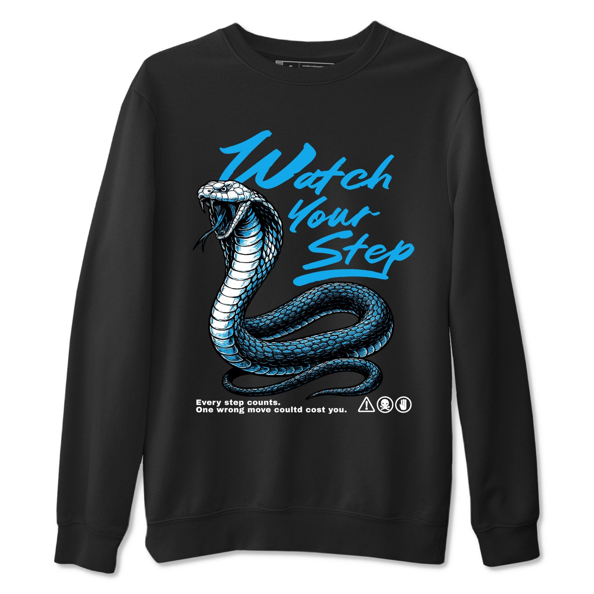 1s UNC Reimagined shirts to match jordans Watch Your Step sneaker match tees AJ1 Retro High OG UNC Reimagined match shoes to clothes SNRT Sneaker Tees unisex cotton Black 2 shirts