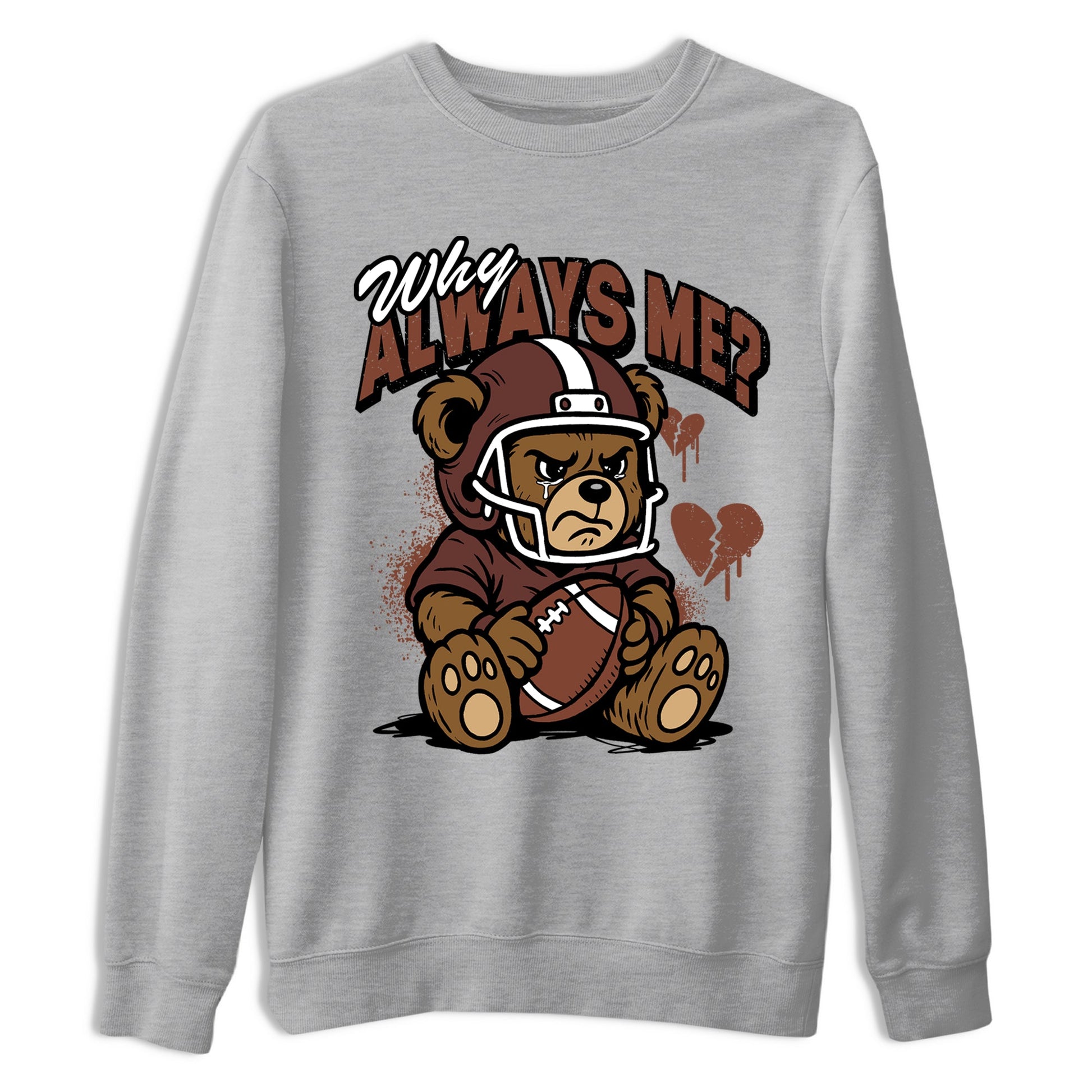 Sneaker match tees – Sneaker Tees To Match Dunk Low Football Shoes – Why Always Me Tee Heather Grey 2