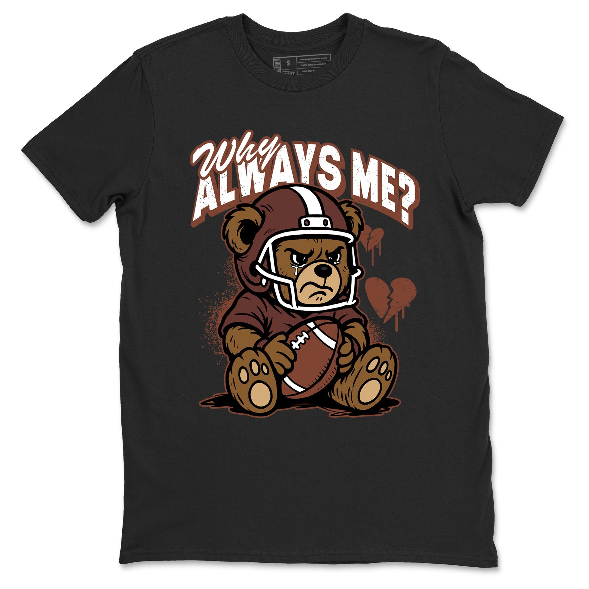 Sneaker match tees – Sneaker Tees To Match Dunk Low Football Shoes – Why Always Me Tee Black 2