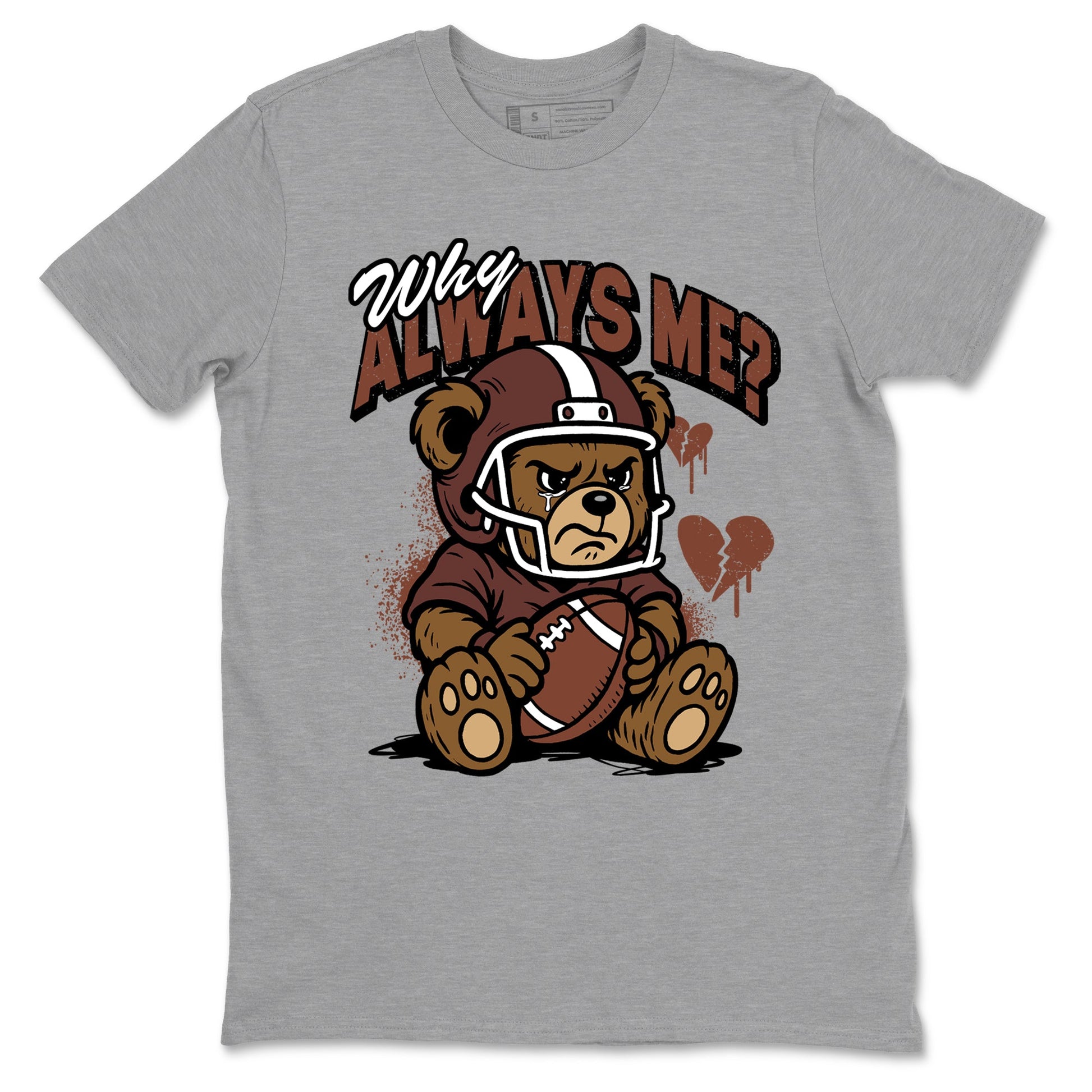 Sneaker match tees – Sneaker Tees To Match Dunk Low Football Shoes – Why Always Me Tee Heather Grey 2