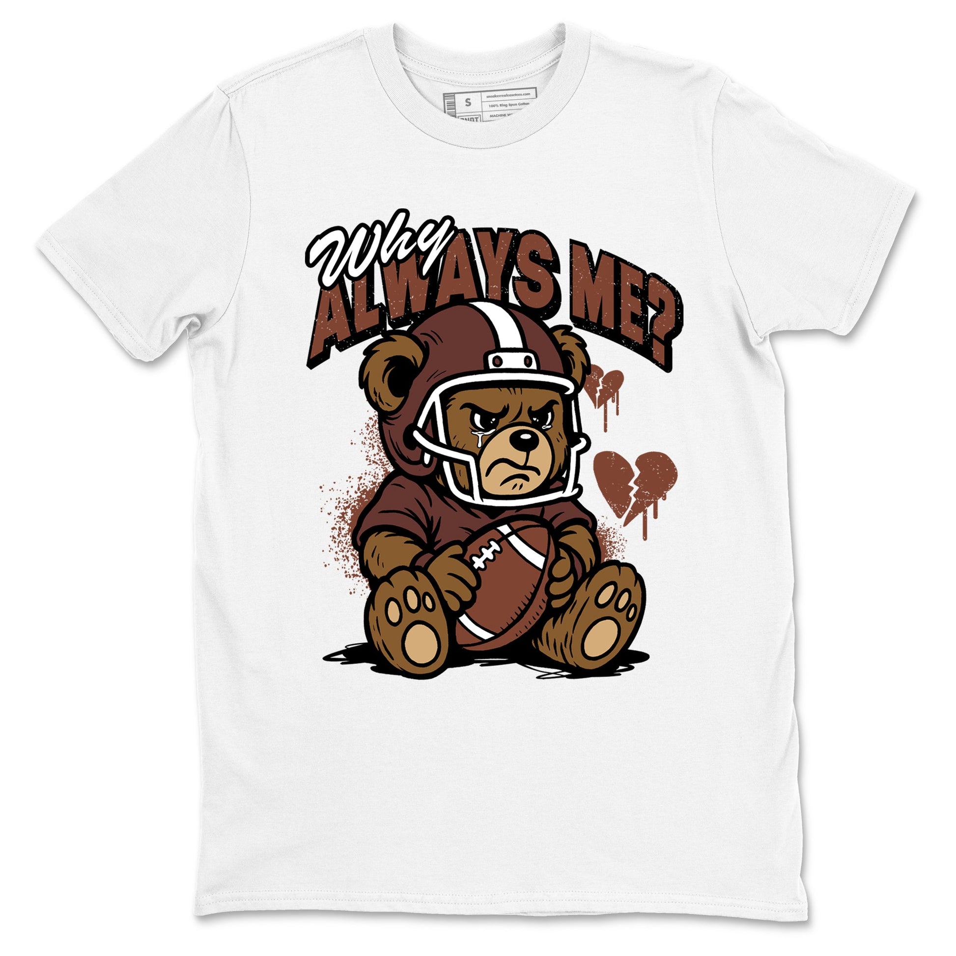 Sneaker match tees – Sneaker Tees To Match Dunk Low Football Shoes – Why Always Me Tee White 2