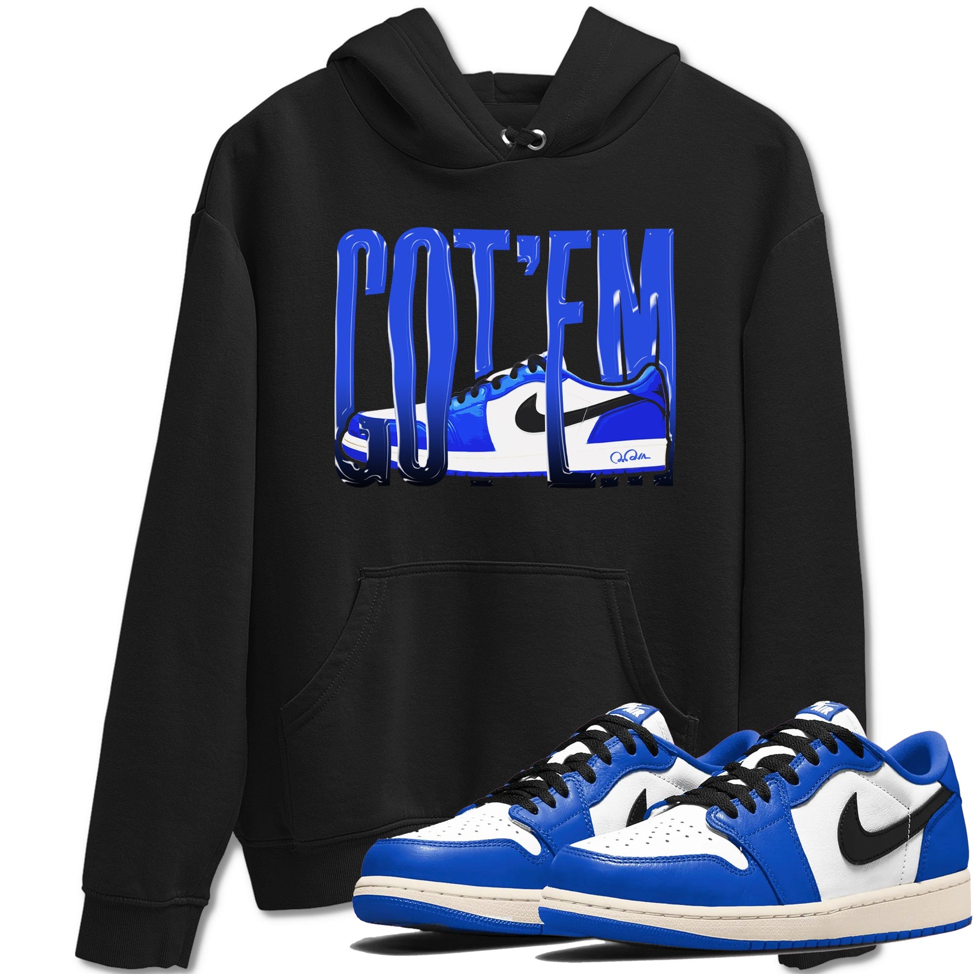 AJ1 Game Royal shirt to match jordans Wiggling Gotem sneaker tees Air Jordan 1 Game Royal SNRT Sneaker Release Tees unisex cotton Black 1 crew neck shirt