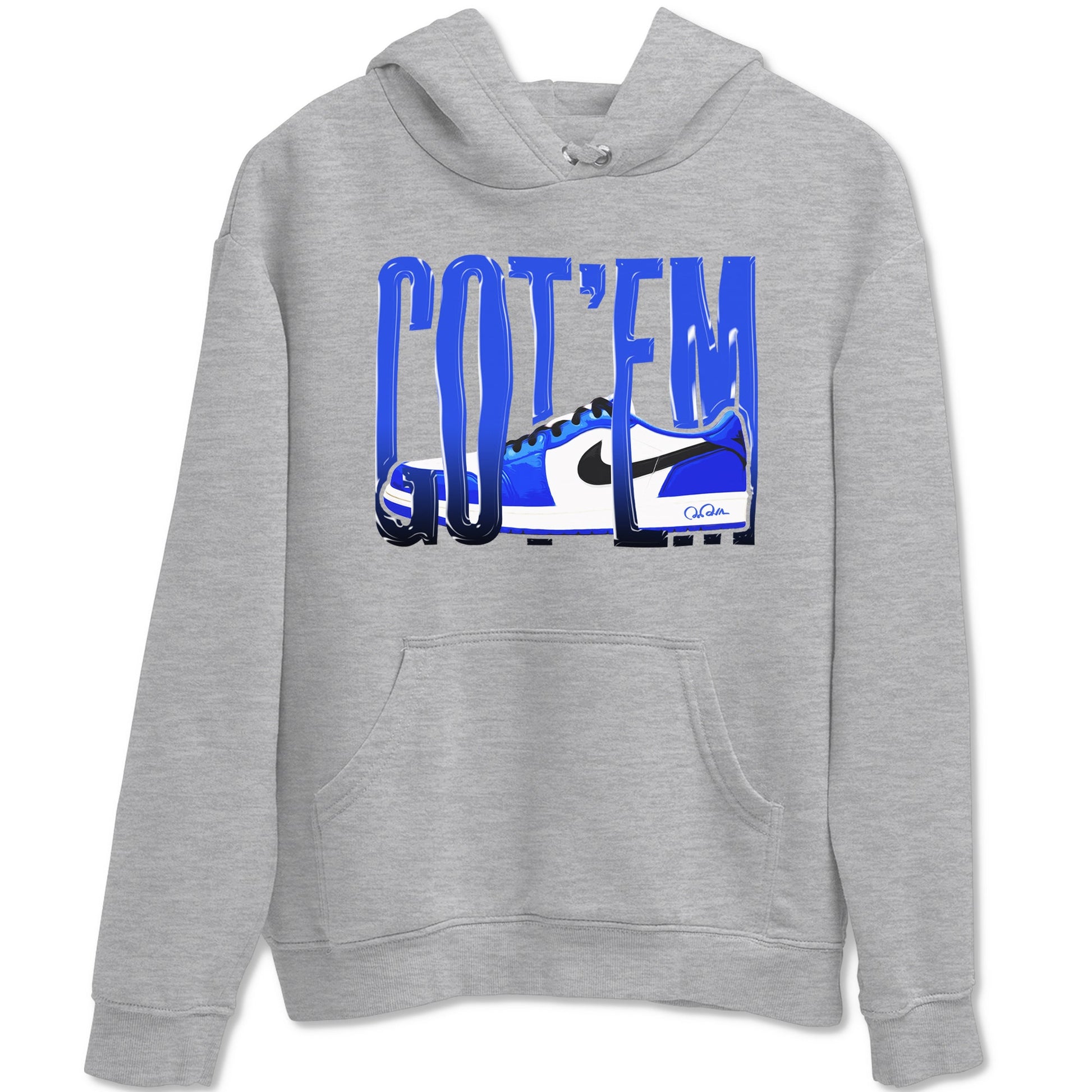 AJ1 Game Royal shirt to match jordans Wiggling Gotem sneaker tees Air Jordan 1 Game Royal SNRT Sneaker Release Tees unisex cotton Heather Grey 2 crew neck shirt