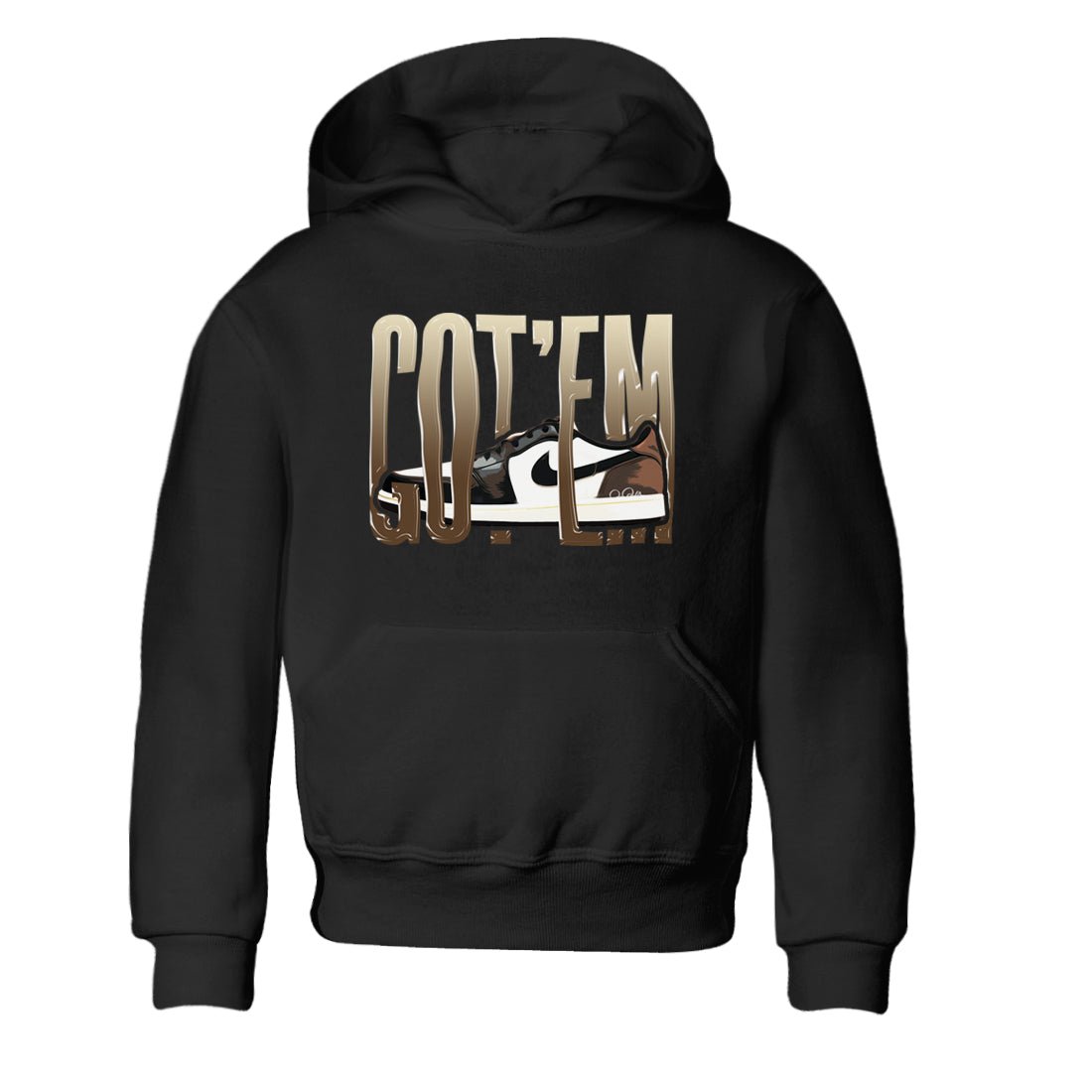 1s Low OG Mocha shirts to match jordans Wiggling Gotem sneaker match tees Air Jordan 1 Mocha match shoes to clothes SNRT Sneaker Tees Youth Baby Black 2 tee