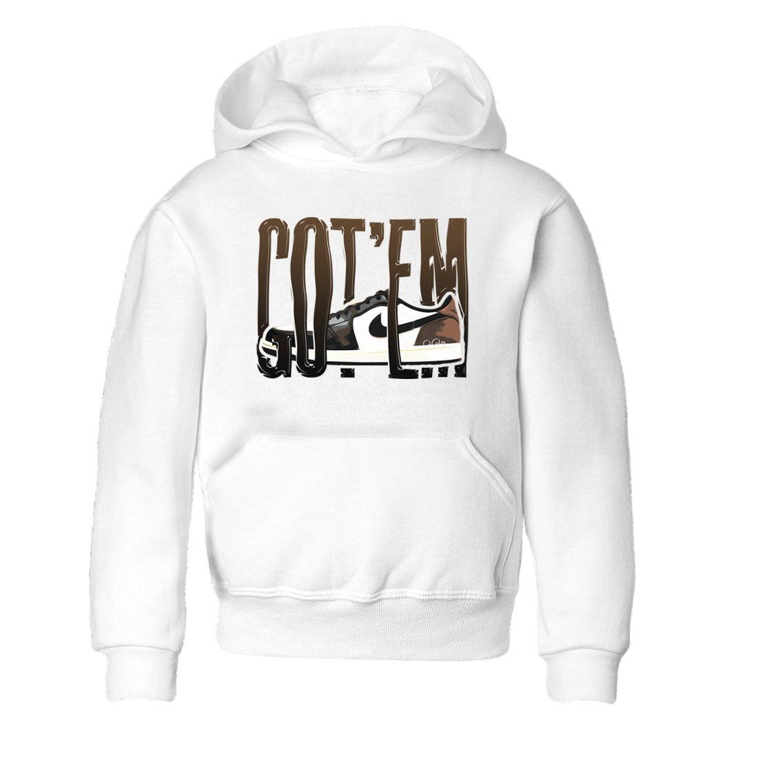 1s Low OG Mocha shirts to match jordans Wiggling Gotem sneaker match tees Air Jordan 1 Mocha match shoes to clothes SNRT Sneaker Tees Youth Baby White 2 tee