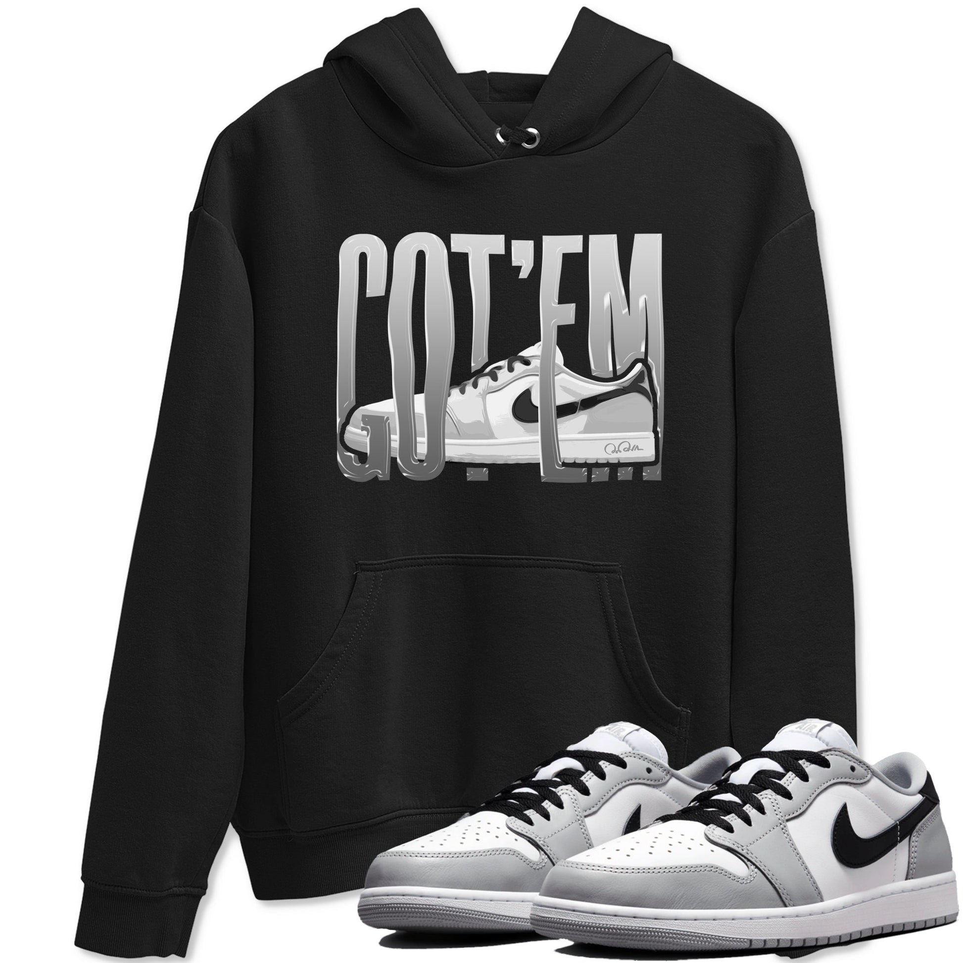 1s Wolf Grey shirts to match jordans Wiggling Gotem sneaker match tees Air Jordan 1 Wolf Grey SNRT Sneaker Tees streetwear brand Black 1 unisex cotton tee