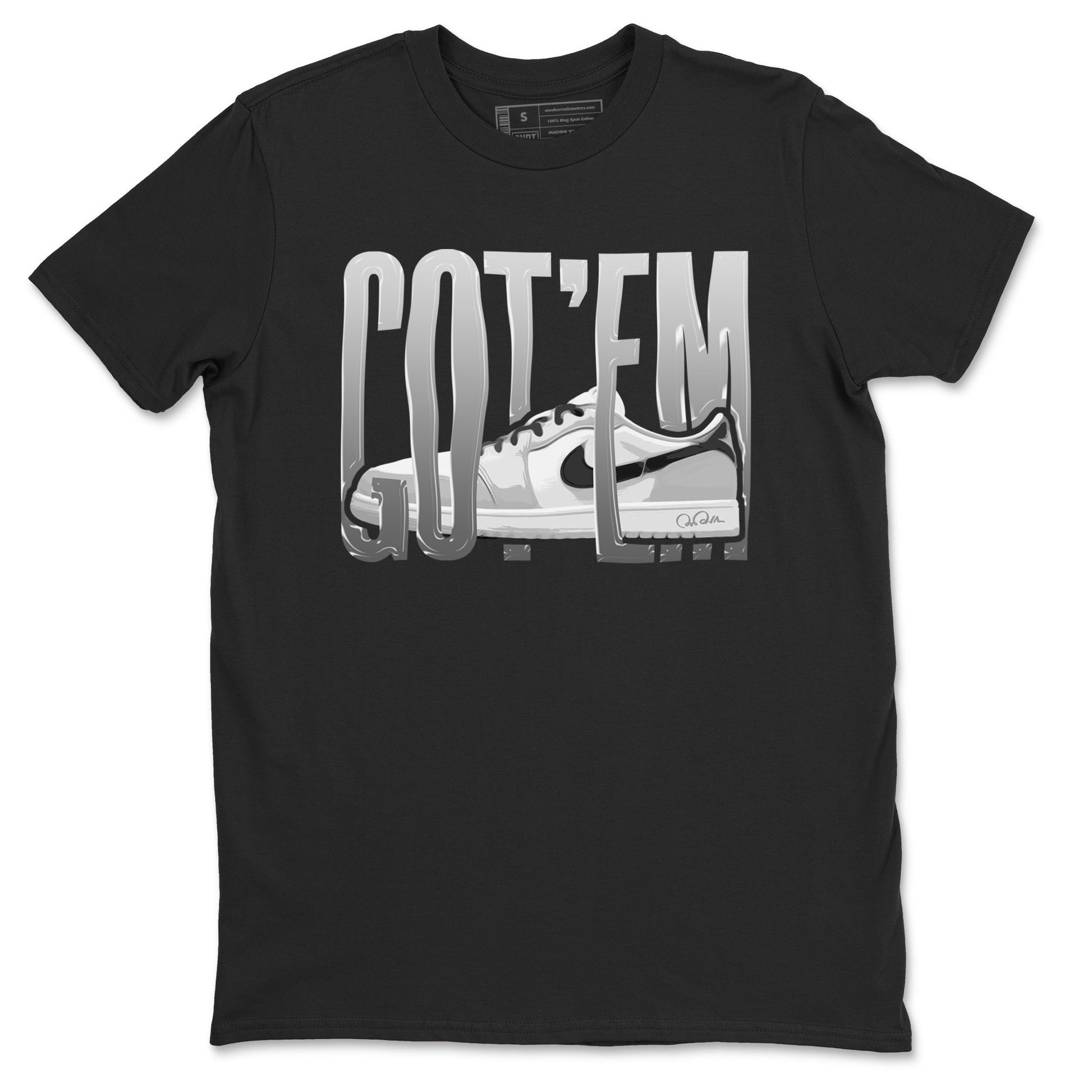 1s Wolf Grey shirts to match jordans Wiggling Gotem sneaker match tees Air Jordan 1 Wolf Grey SNRT Sneaker Tees streetwear brand Black 2 unisex cotton tee