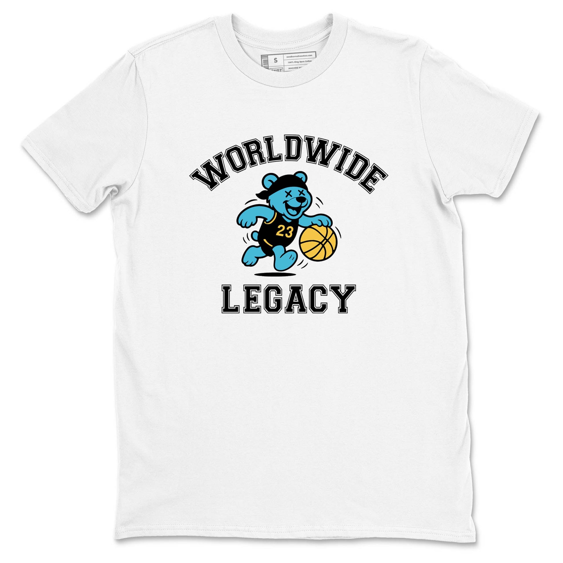 Sneaker Threads – Sneaker Tees To Match Air Jordan 11 Retro Gamma – Worldwide Legacy Graphic Tee White 2. Perfect for Jordan releases 2025 colorways.