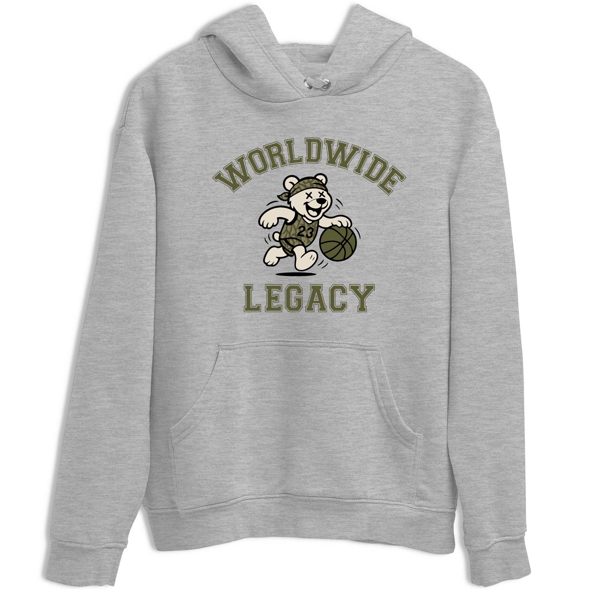 Sneaker Threads – Sneaker Tees To Match Air Jordan 3 Medium Olive – Worldwide Legacy Graphic Tee Heather Grey 2. Perfect for Jordan releases 2025 colorways.