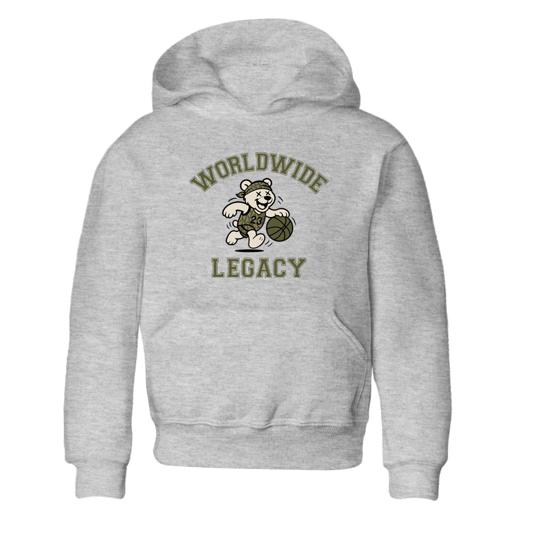 Sneaker Threads – Sneaker Tees To Match Air Jordan 3 Medium Olive – Worldwide Legacy Youth Graphic Tee Heather Grey 2. Perfect for Jordan releases 2025 colorways.