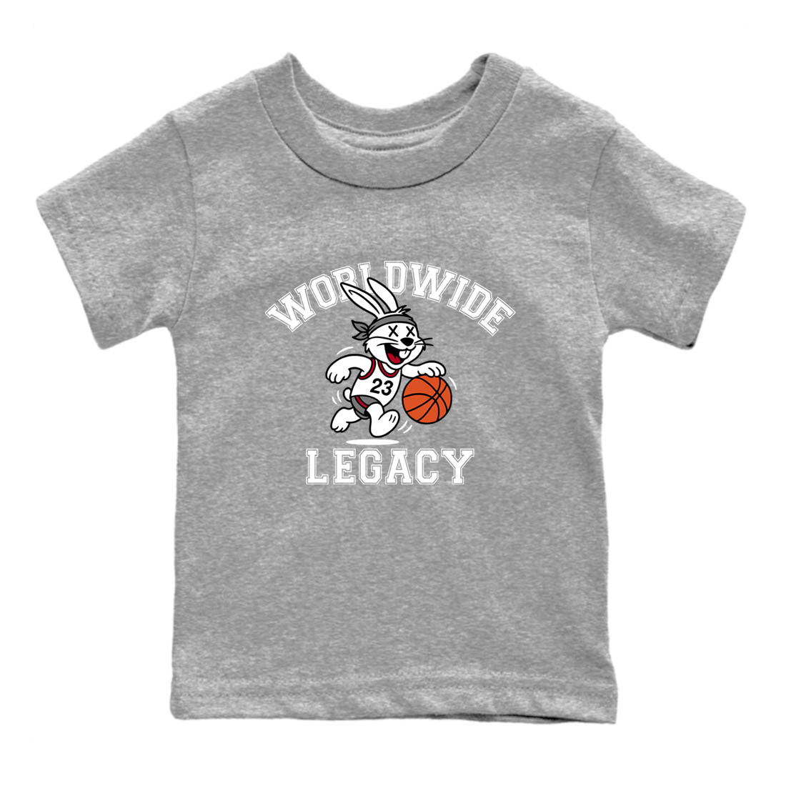 Sneaker Threads – Sneaker Tees To Match Air Jordan 8 Bunny – Worldwide Legacy Youth Graphic Tee Heather Grey 2. Perfect for Jordan releases 2025 colorways.
