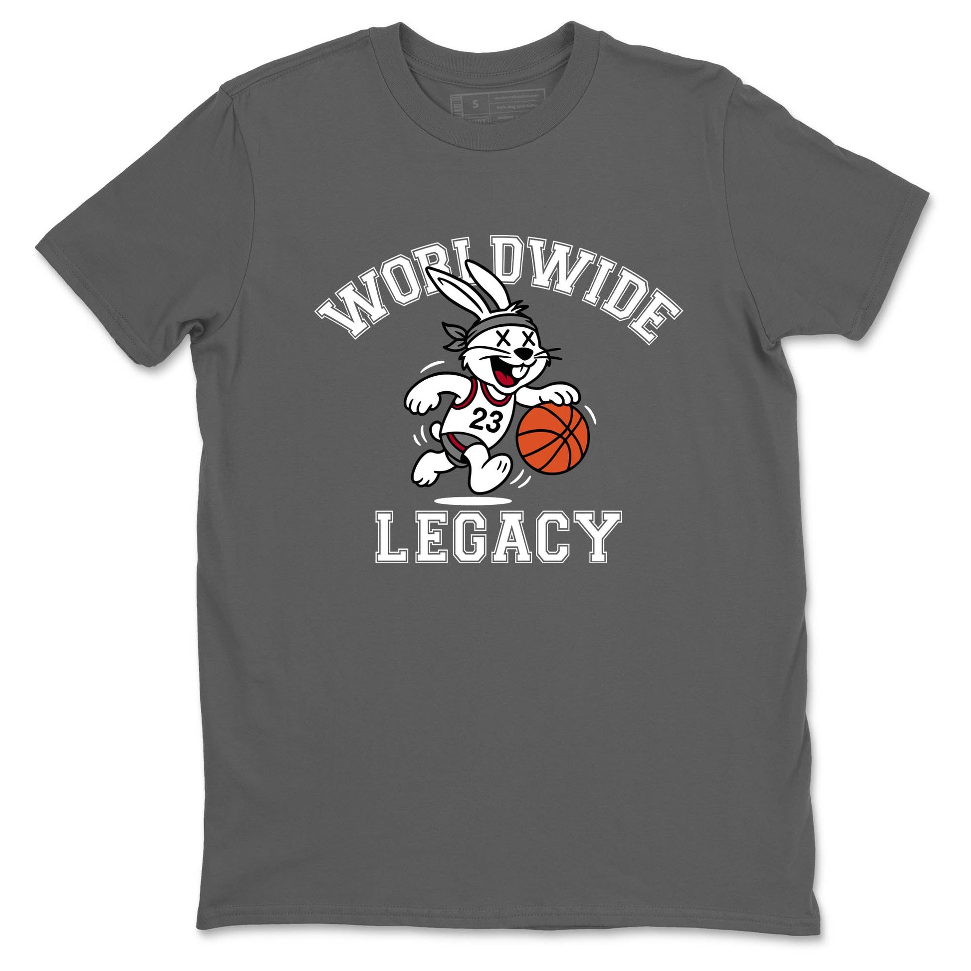 Sneaker Threads – Sneaker Tees To Match Air Jordan 8 Bunny – Worldwide Legacy Graphic Tee Cool Grey 2. Perfect for Jordan releases 2025 colorways.