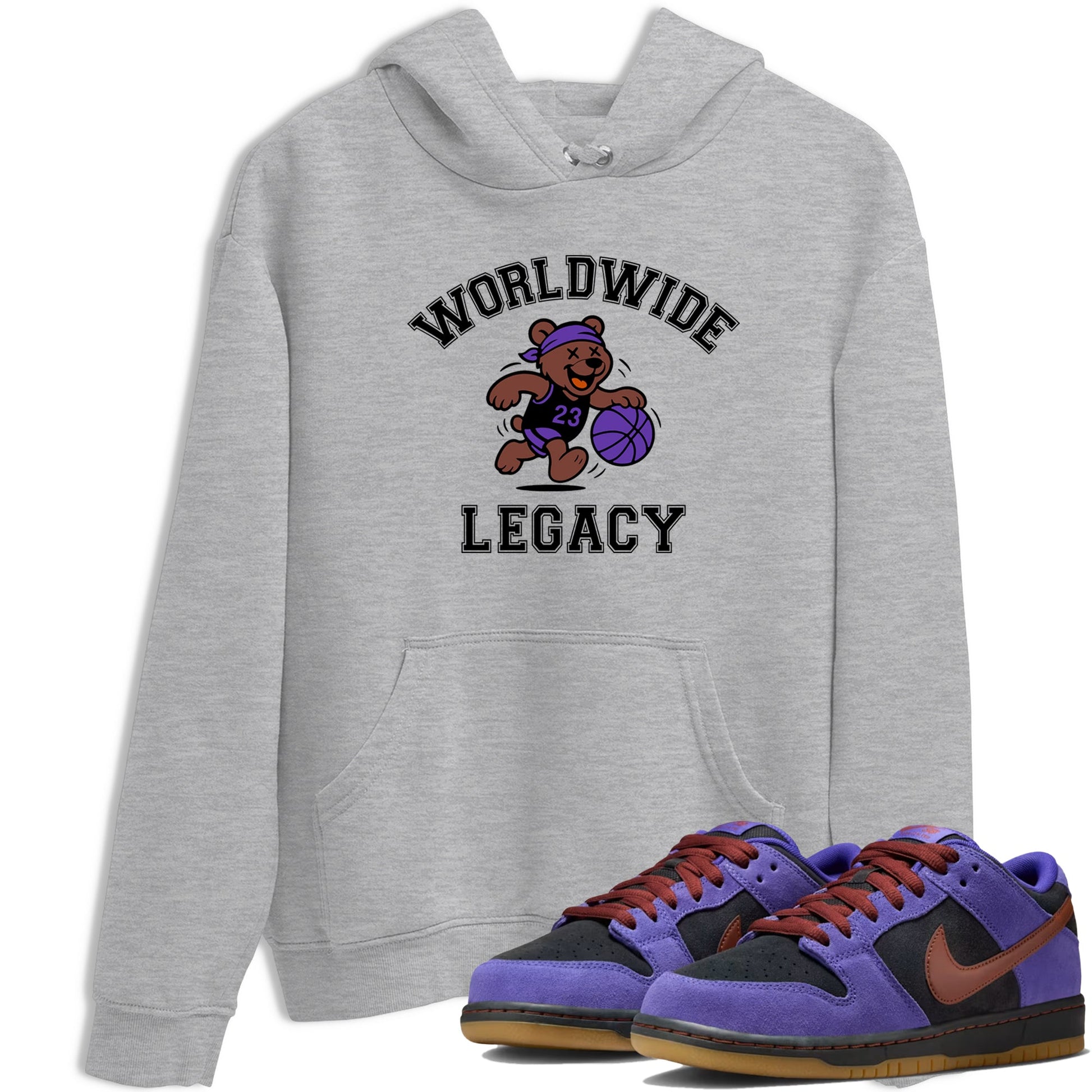 Sneaker Threads – Sneaker Tees To Match Dunk Low Persian Violet – Worldwide Legacy Graphic Tee Heather Grey 1. Perfect for Jordan releases 2025 colorways.