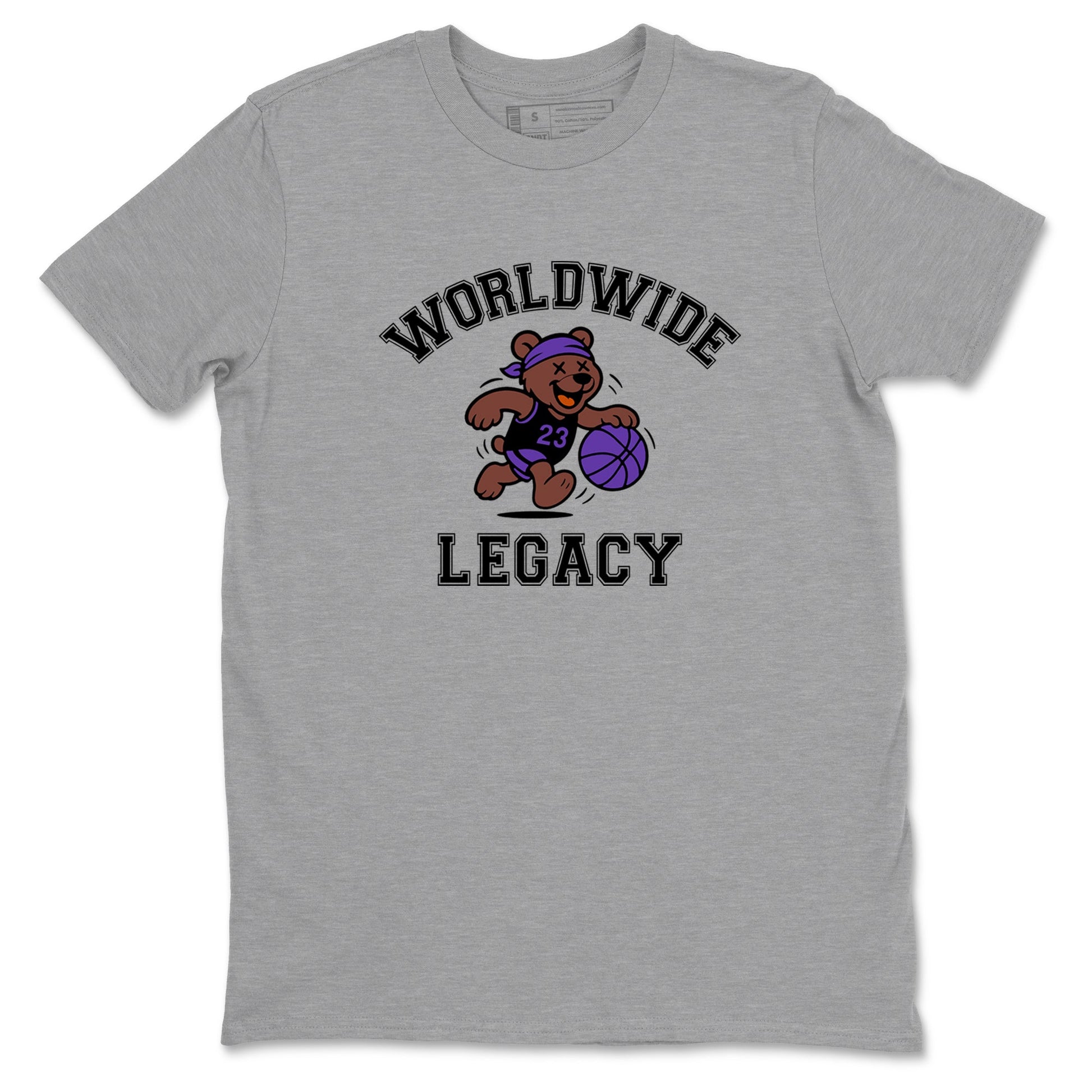 Sneaker Threads – Sneaker Tees To Match Dunk Low Persian Violet – Worldwide Legacy Graphic Tee Heather Grey 2. Perfect for Jordan releases 2025 colorways.