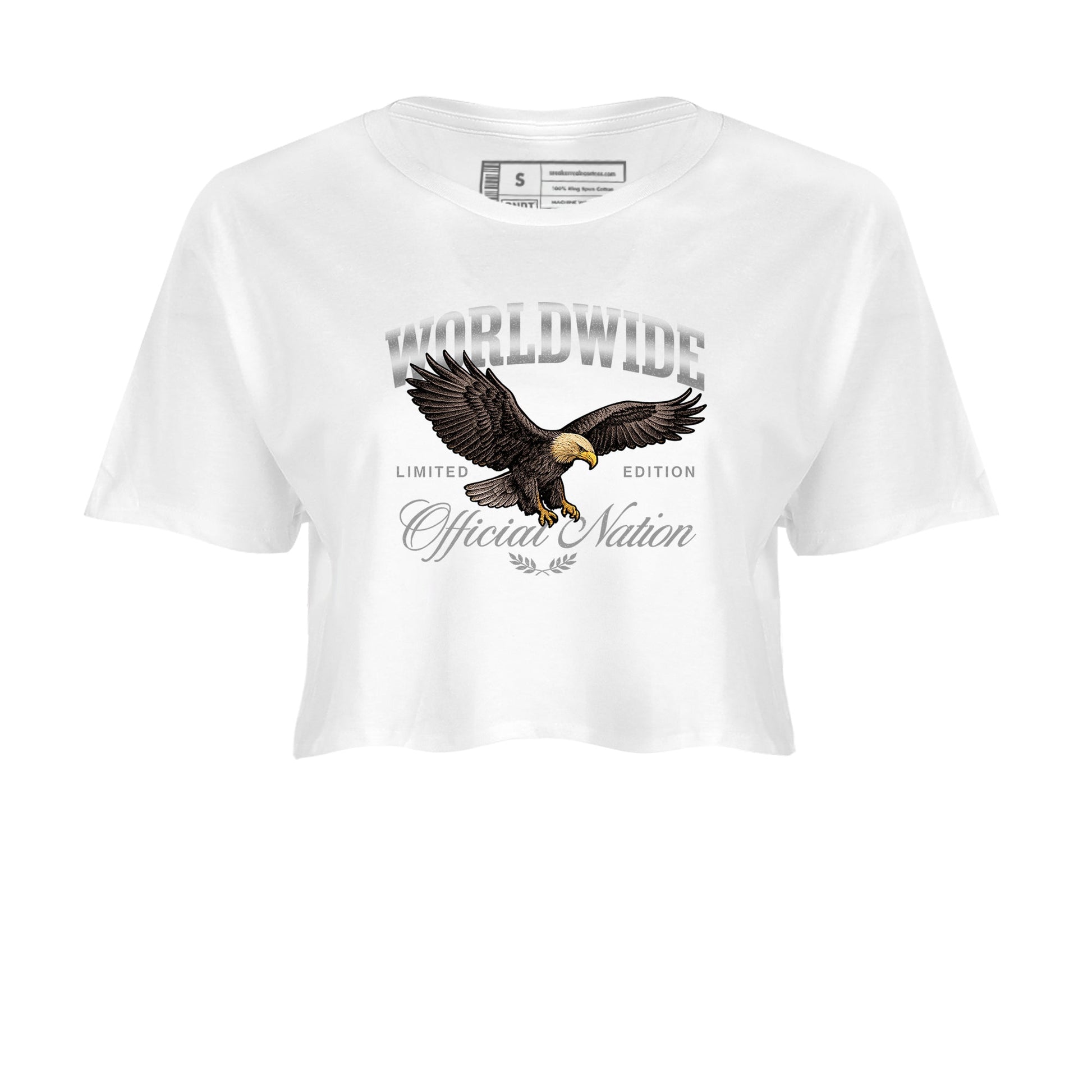 Sneaker match tees – Sneaker Tees To Match Air Jordan 11 Grand Finale Shoes – Worldwide Official Nation Crop T-Shirt White 2
