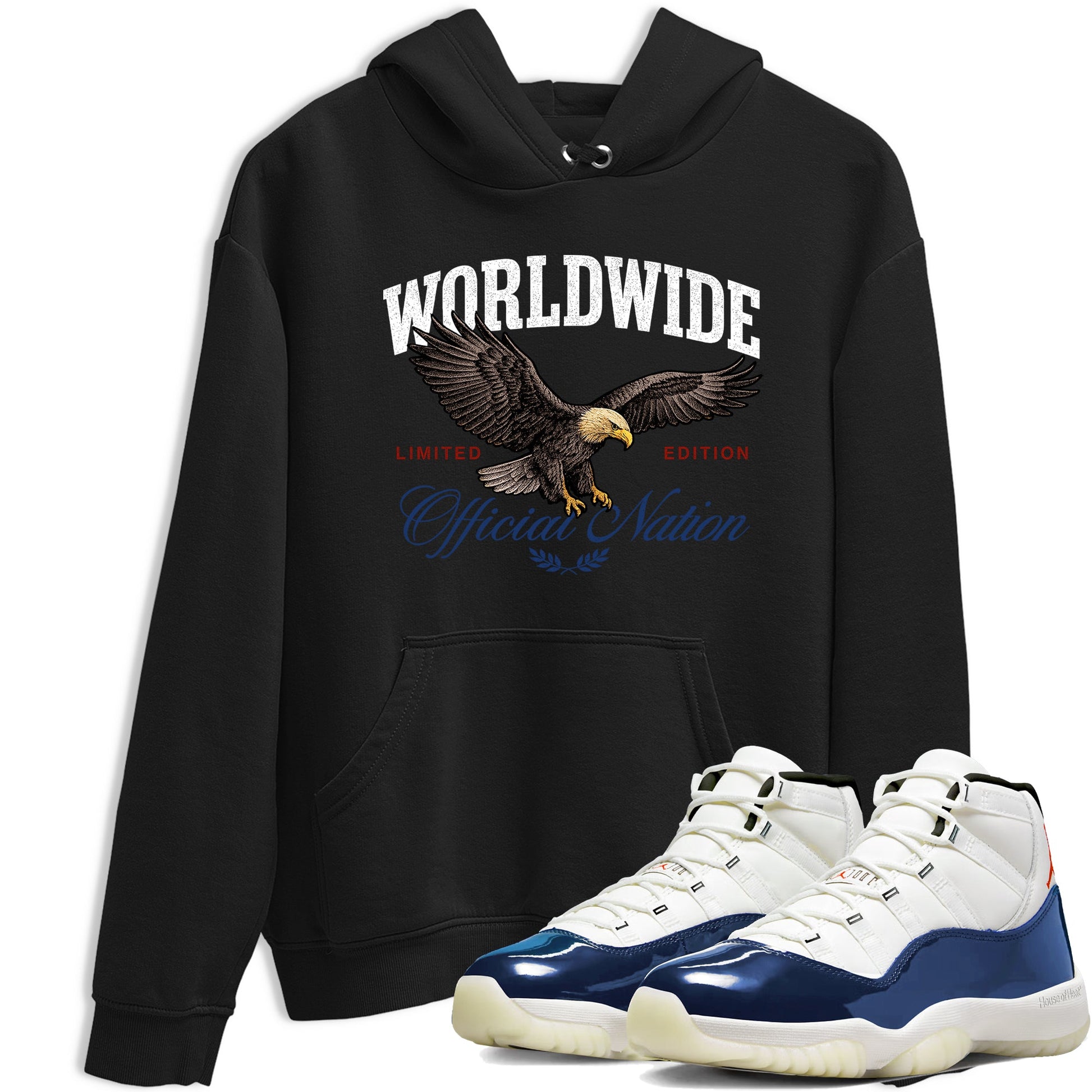 Sneaker match tees – Sneaker Tees To Match Air Jordan 11 Rare Air Shoes – Worldwide Official Nation Tee Black 1