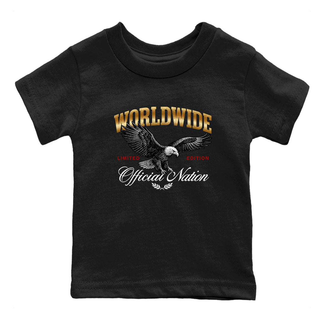 Sneaker match tees – Sneaker Tees To Match Air Jordan 12 Taxi Shoes – Worldwide Official Nation Kids T-Shirt Black 2
