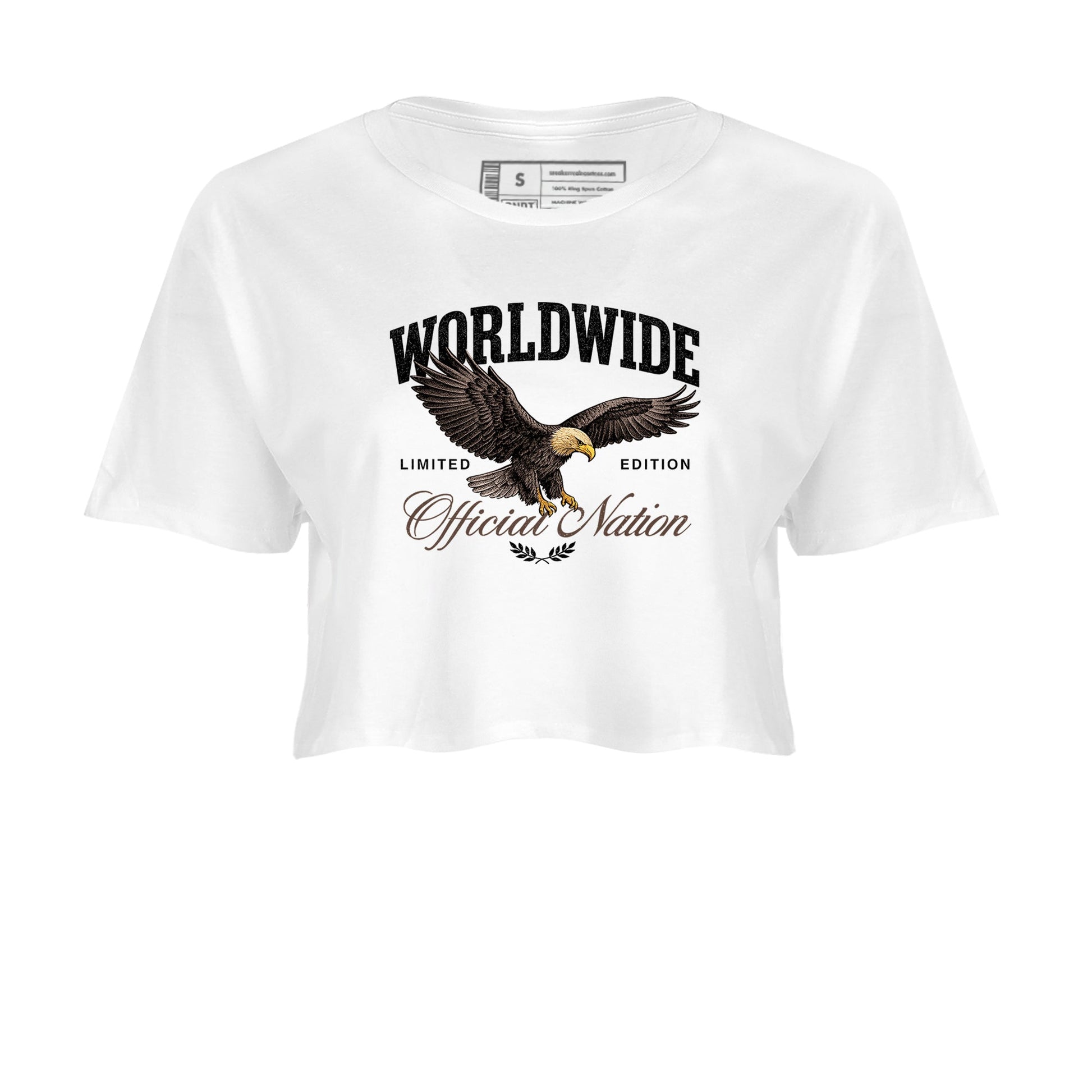 Sneaker match tees – Sneaker Tees To Match Air Jordan 4 Cave Stone Shoes – Worldwide Official Nation Crop T-Shirt White 2