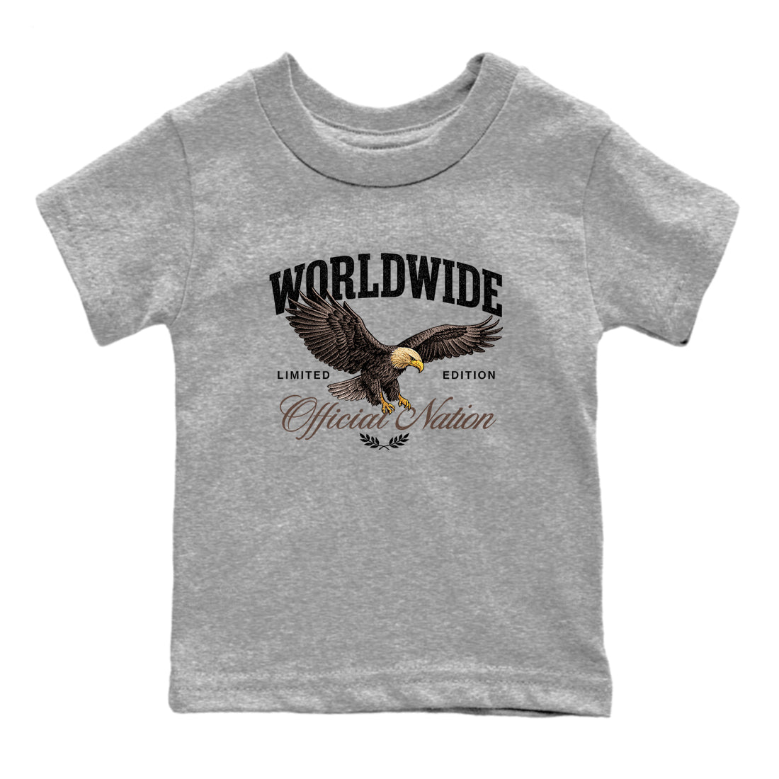 Sneaker match tees – Sneaker Tees To Match Air Jordan 4 Cave Stone Shoes – Worldwide Official Nation Kids T-Shirt Heather Grey 2