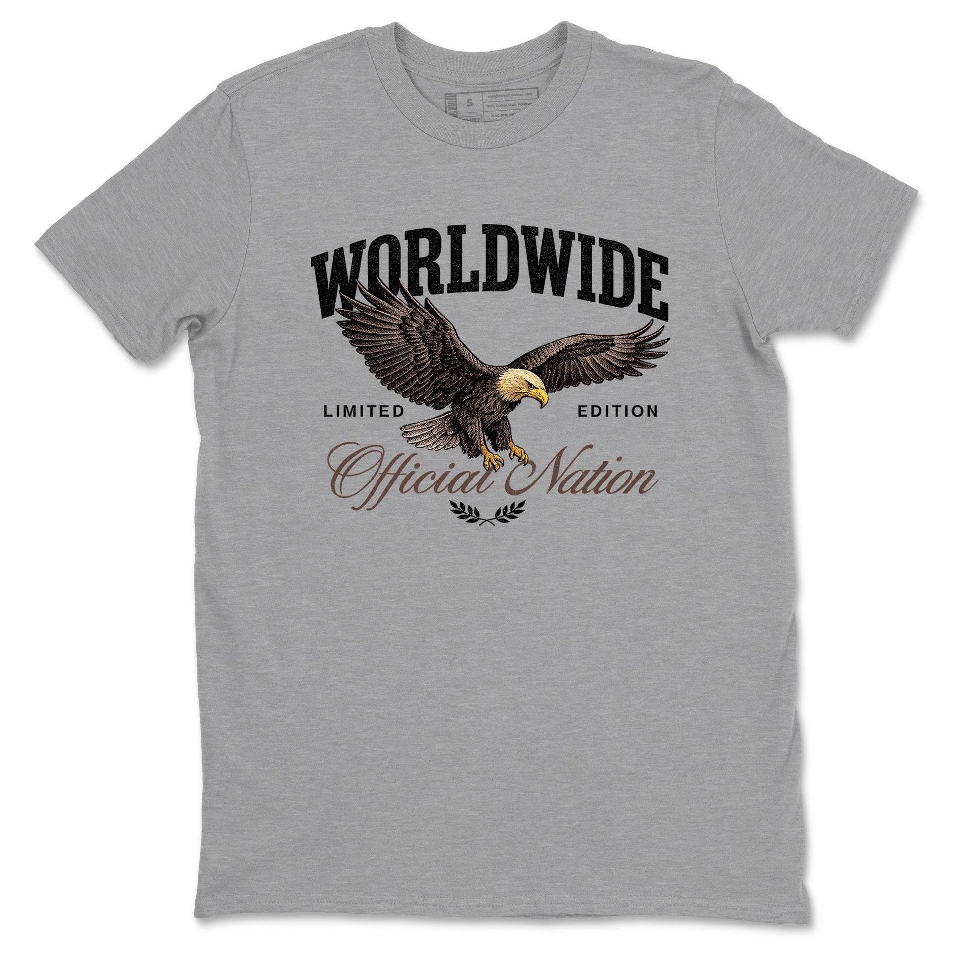Sneaker match tees – Sneaker Tees To Match Air Jordan 4 Cave Stone Shoes – Worldwide Official Nation Tee Heather Grey 2