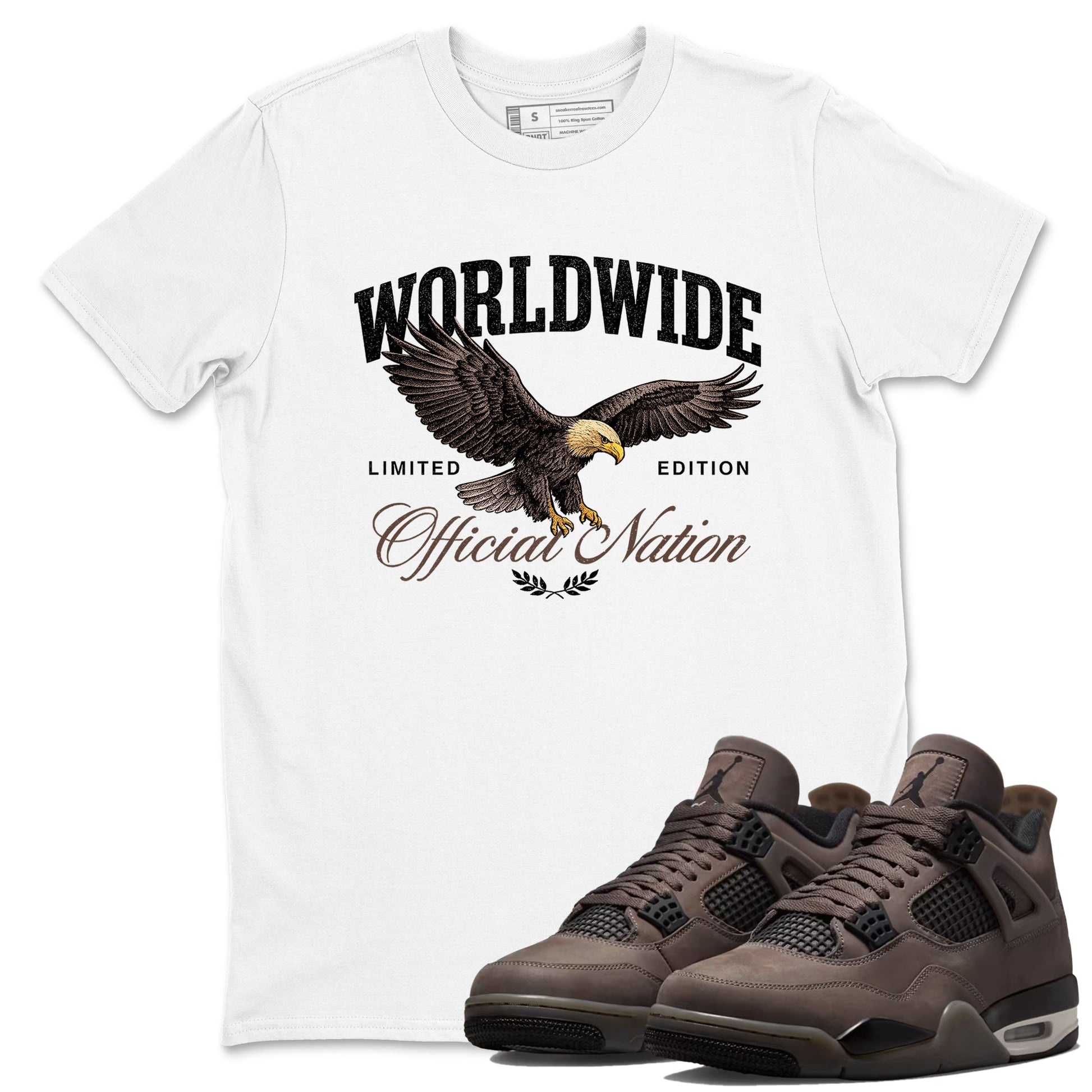 Sneaker match tees – Sneaker Tees To Match Air Jordan 4 Cave Stone Shoes – Worldwide Official Nation Tee White 1