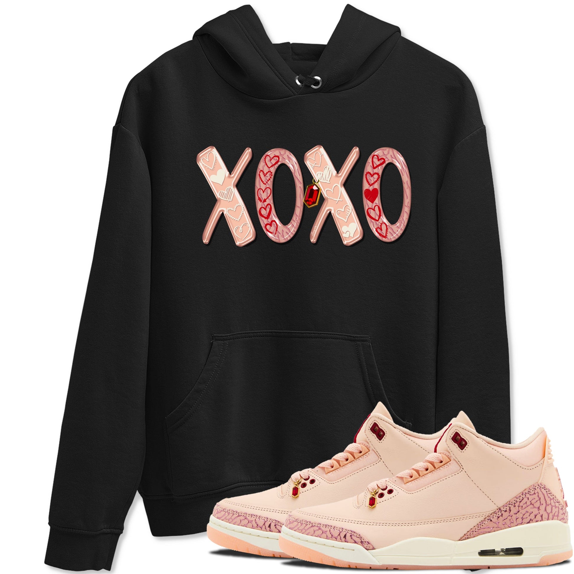 Air Jordan 3 "Treat Yourself" Washed Coral shirts to Special Valentine's Day XOXO sneaker match tees Jordan 3 Valentine's Day best t shirts to wear with jordans SNRT Sneaker Tees Graphic Tee Black 1 shirts