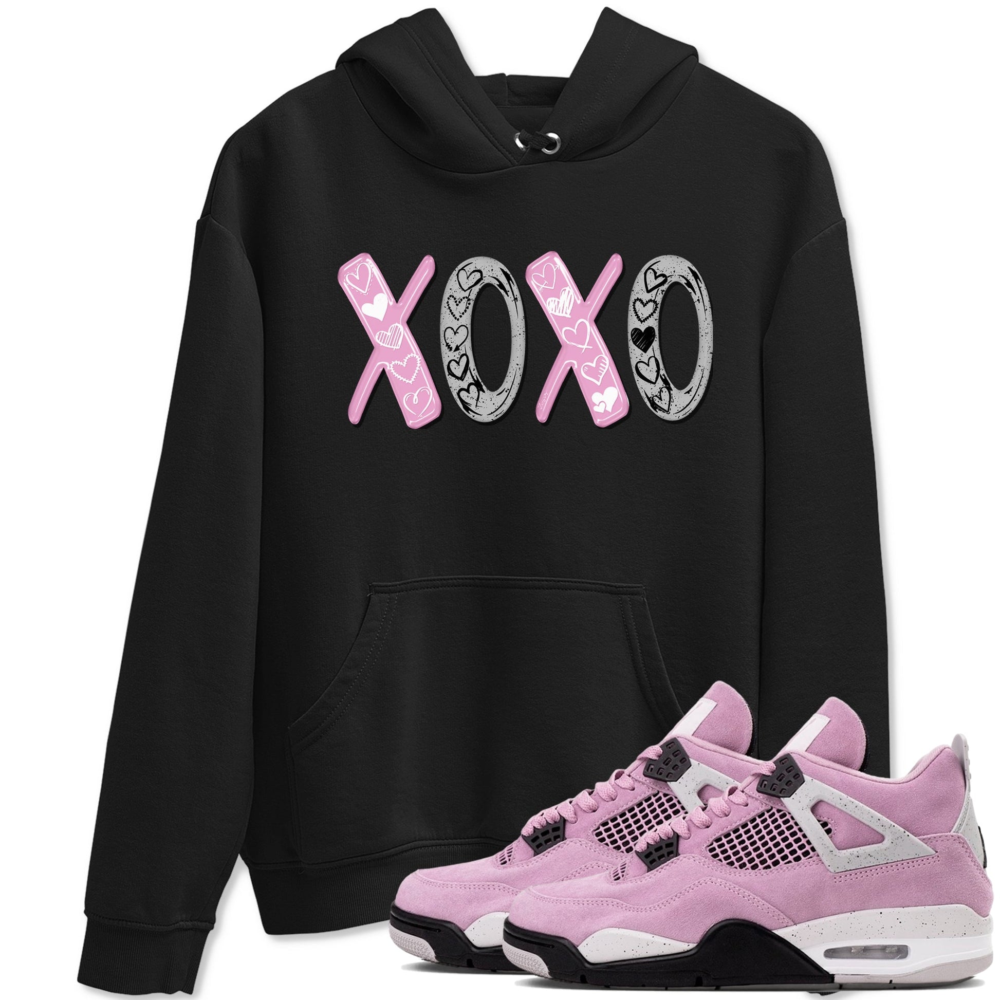 4s Orchid shirts to match jordans XOXO best t shirts to wear with jordans Air Jordan 4 Retro Orchid match shoes to clothes SNRT Sneaker Tees unisex cotton Black 1 shirts