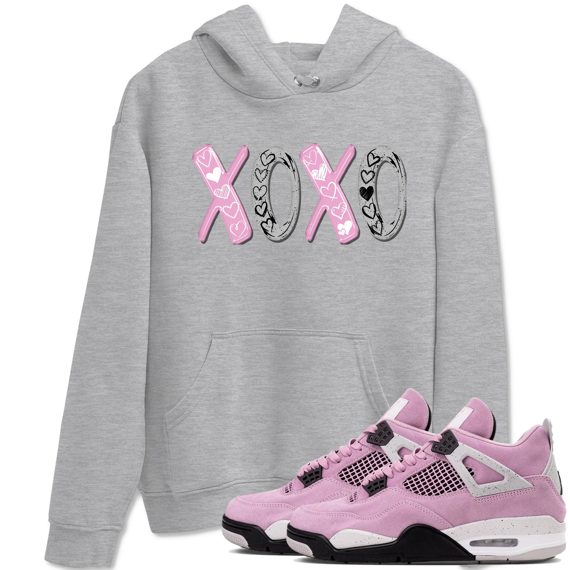 4s Orchid shirts to match jordans XOXO best t shirts to wear with jordans Air Jordan 4 Retro Orchid match shoes to clothes SNRT Sneaker Tees unisex cotton Heather Grey 1 shirts